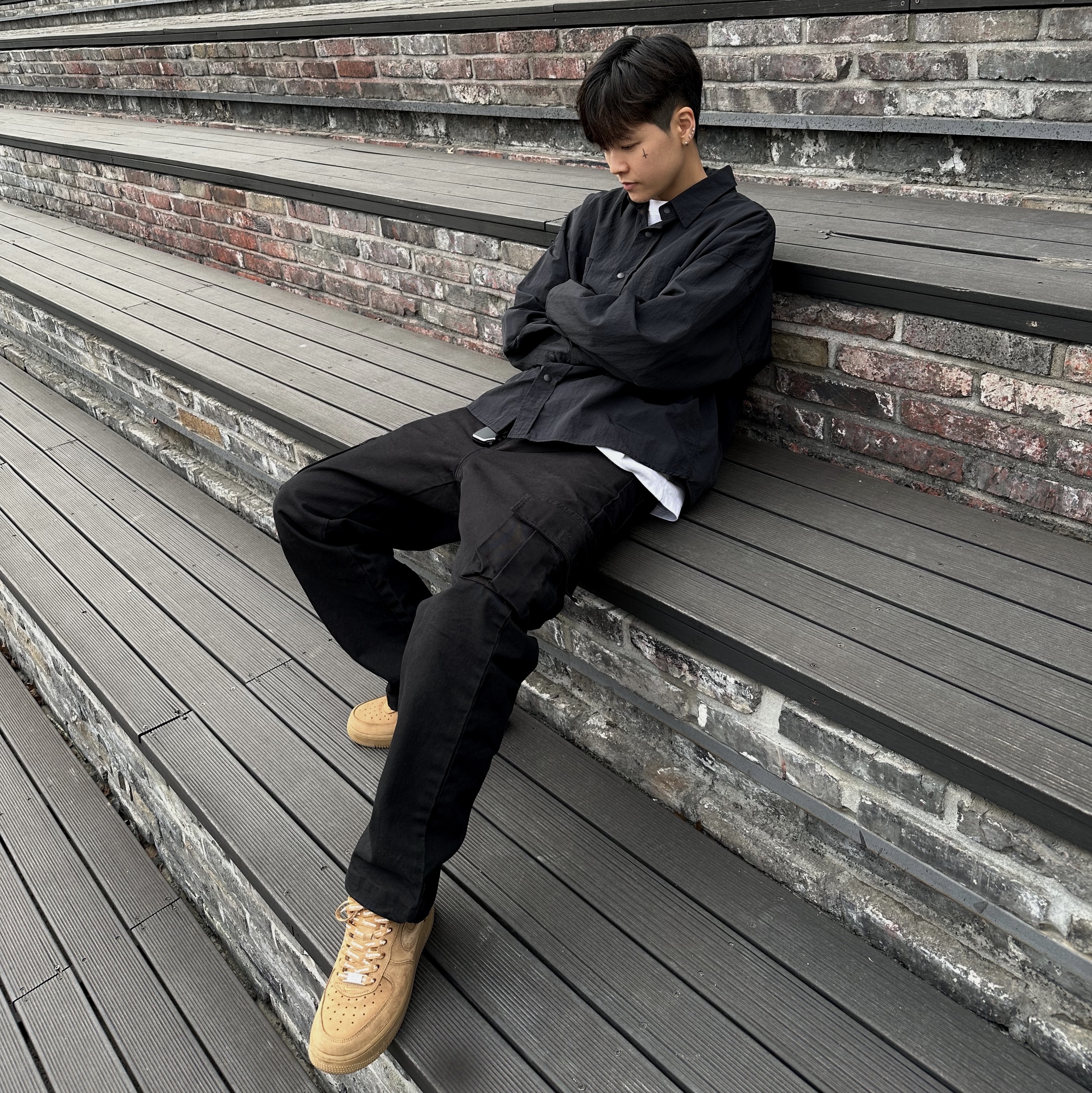 Nike x Supreme Air Force 1 Low Flax 착용 스타일 - 3