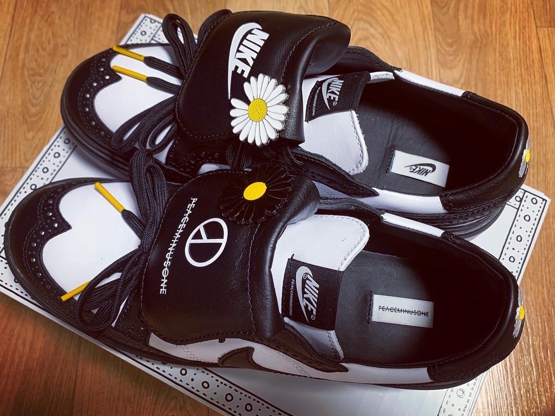 Nike x Peaceminusone Kwondo1 Black and White 착용 스타일 - 2