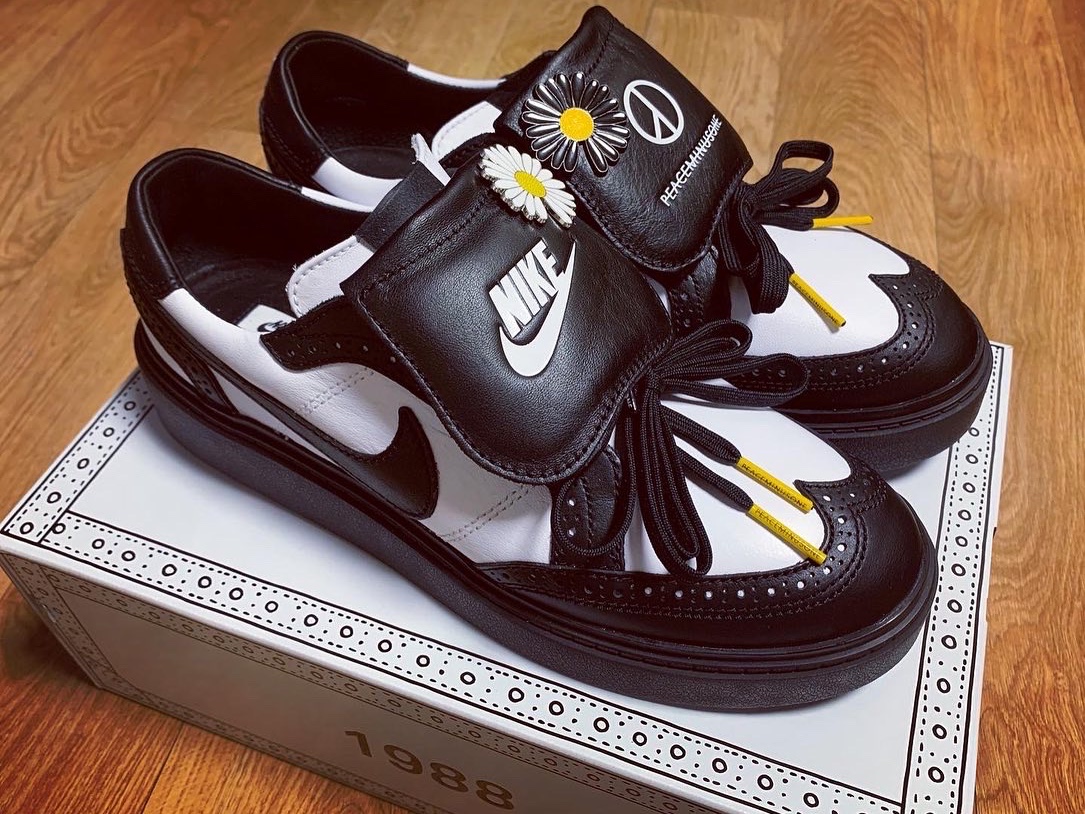 Nike x Peaceminusone Kwondo1 Black and White 착용 스타일 - 1