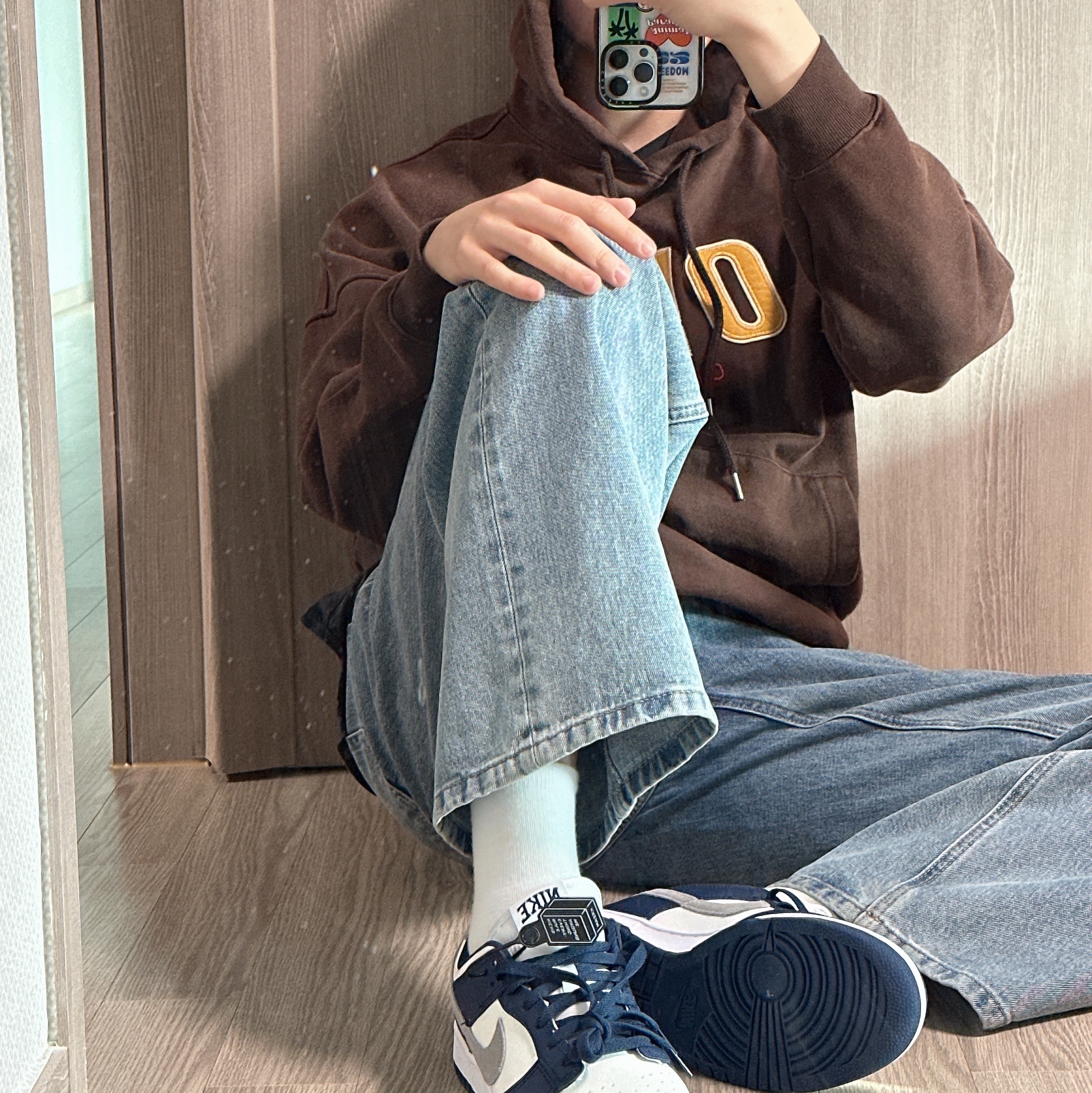 Nike Dunk Low Midnight Navy 착용 스타일