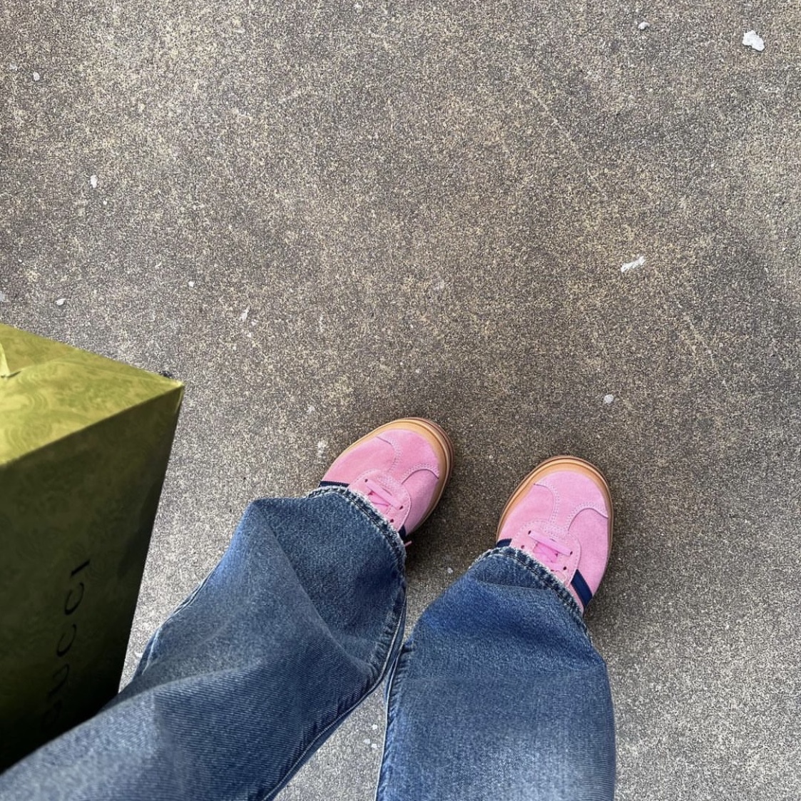 (W) Adidas Gazelle Bold Pink Glow Victory Blue 착용 스타일
