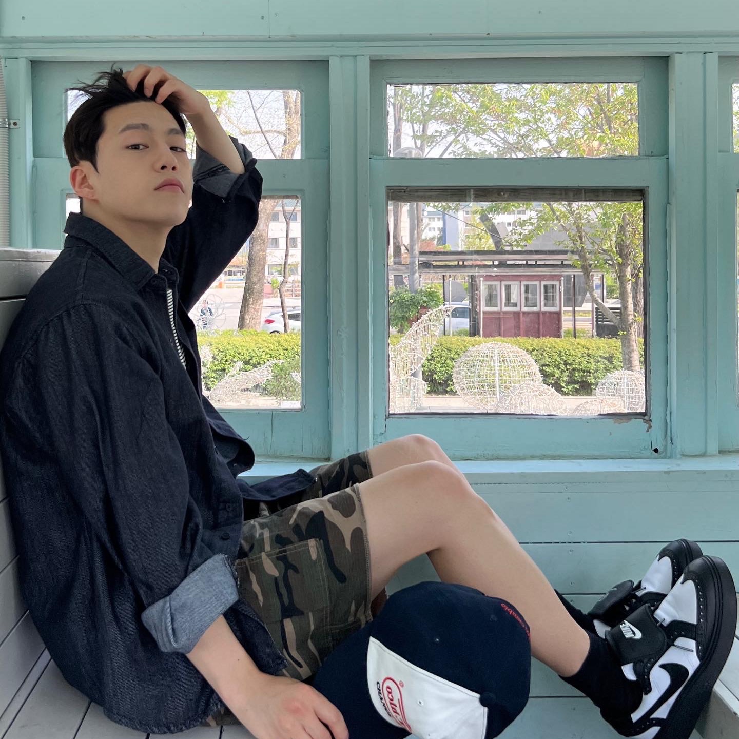 Nike x Peaceminusone Kwondo1 Black and White 착용 스타일 - 1