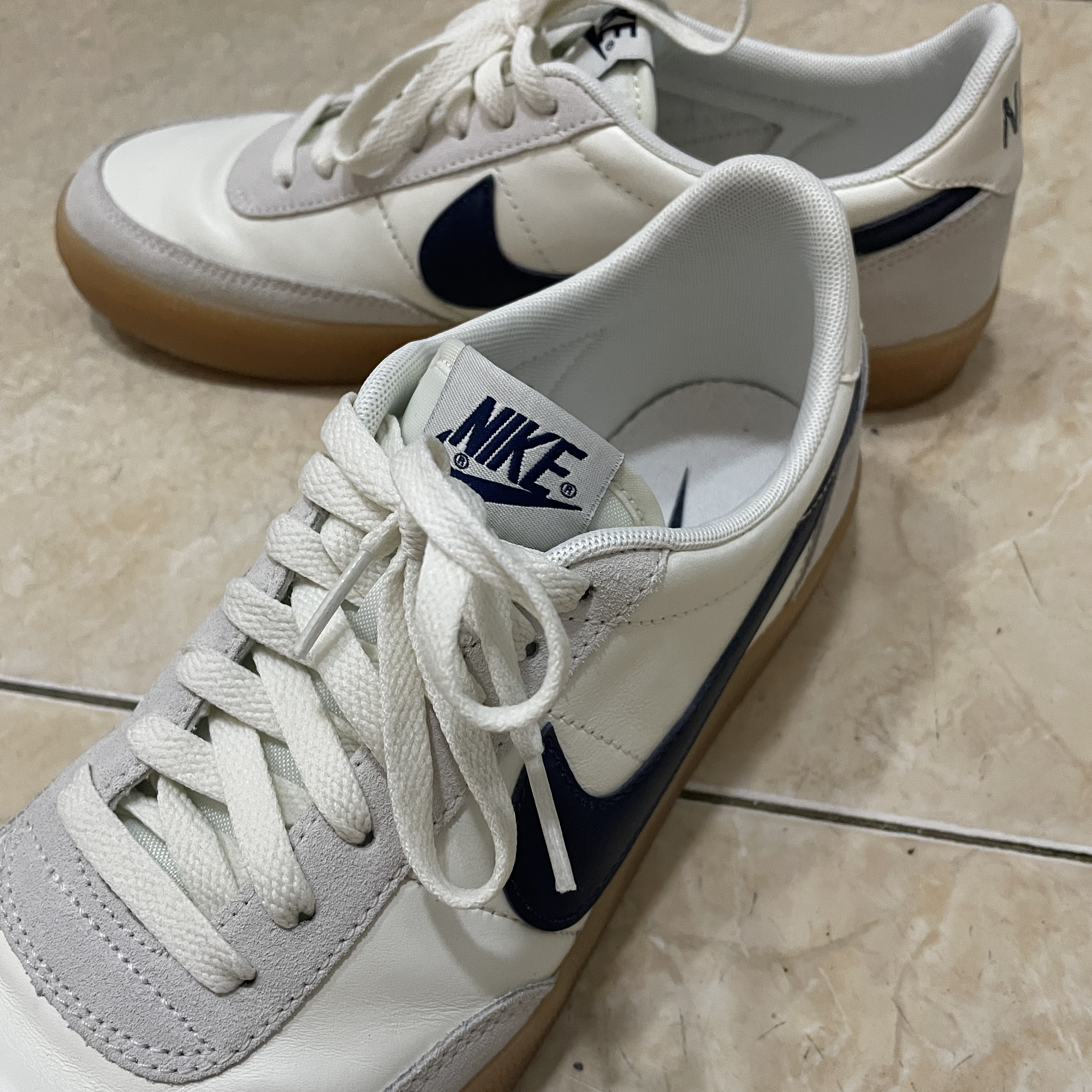 Nike x J.Crew Killshot 2 Sail Midnight Navy 착용 스타일