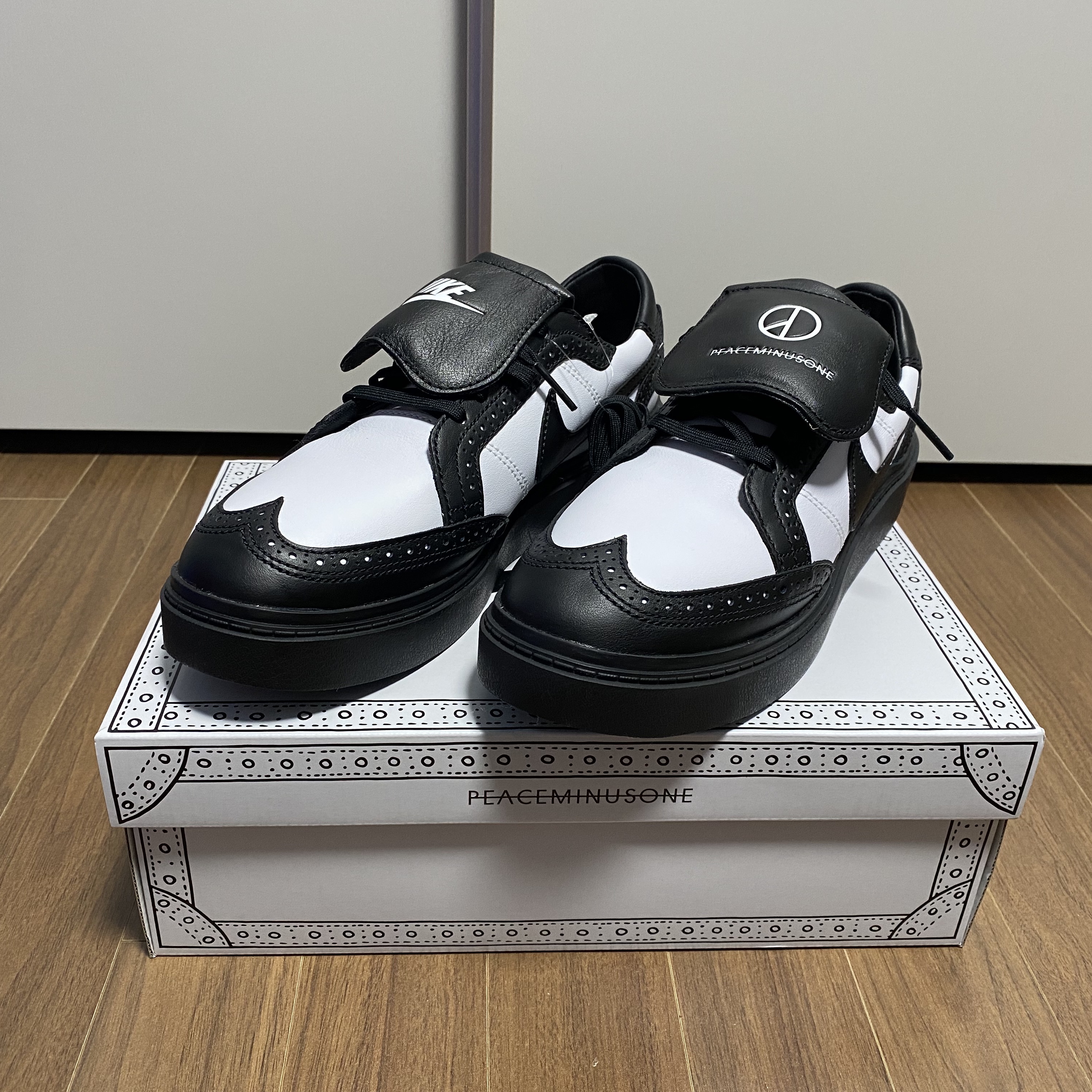 Nike x Peaceminusone Kwondo1 Black and White 착용 스타일
