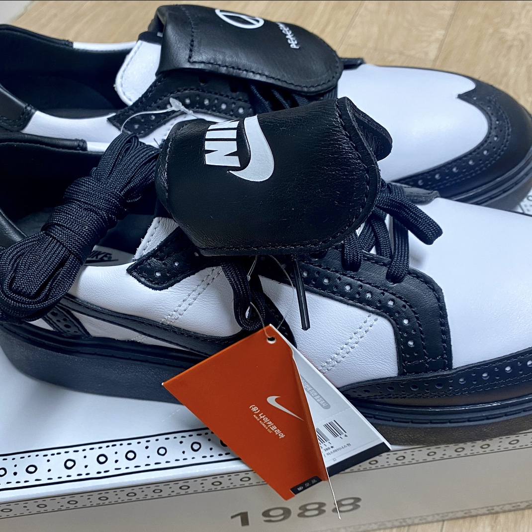 Nike x Peaceminusone Kwondo1 Black and White 착용 스타일