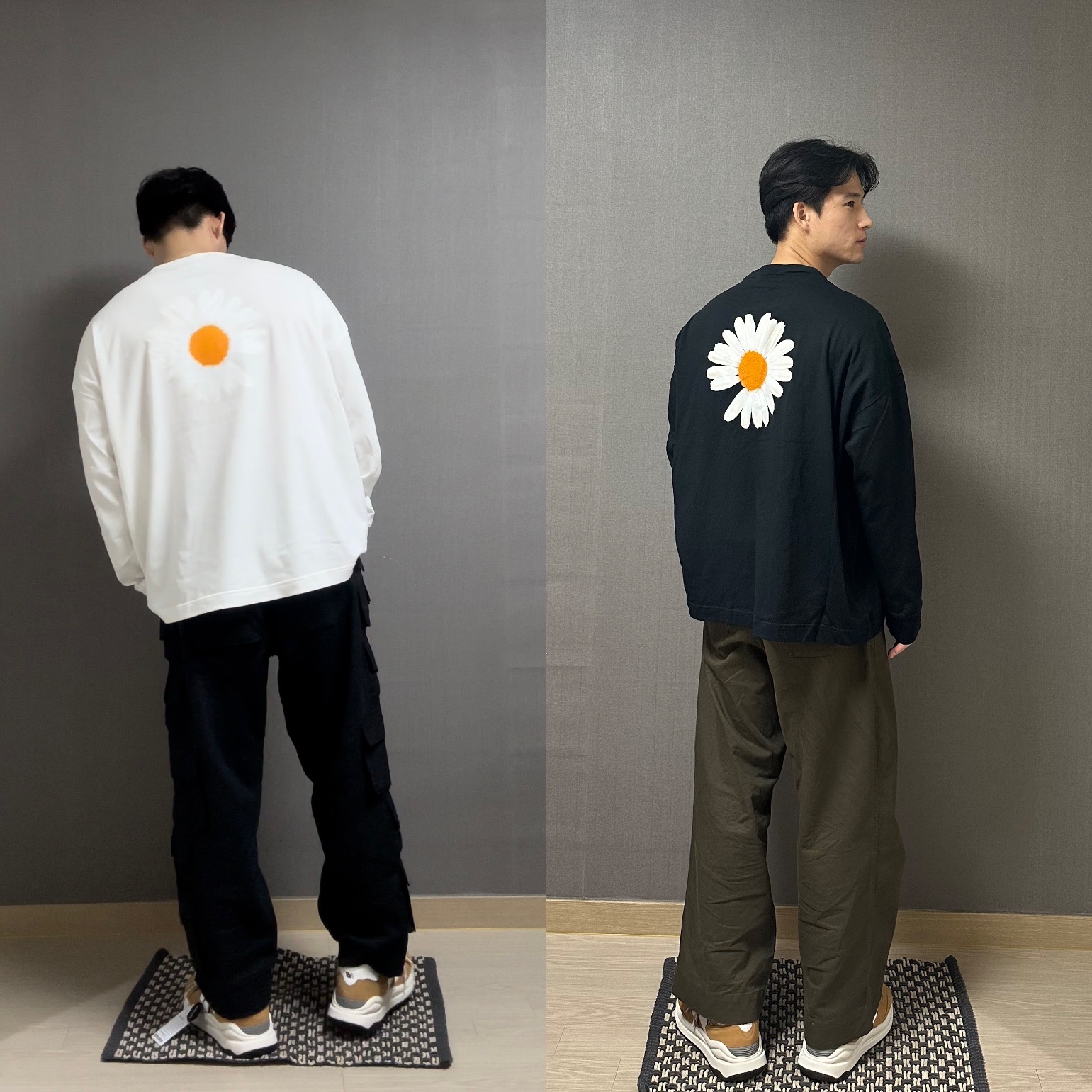 Nike x Peaceminusone LS T-Shirt Black (DR0098-010), Nike x Peaceminusone LS T-Shirt White (DR0098-100) 착용 스타일 - 1