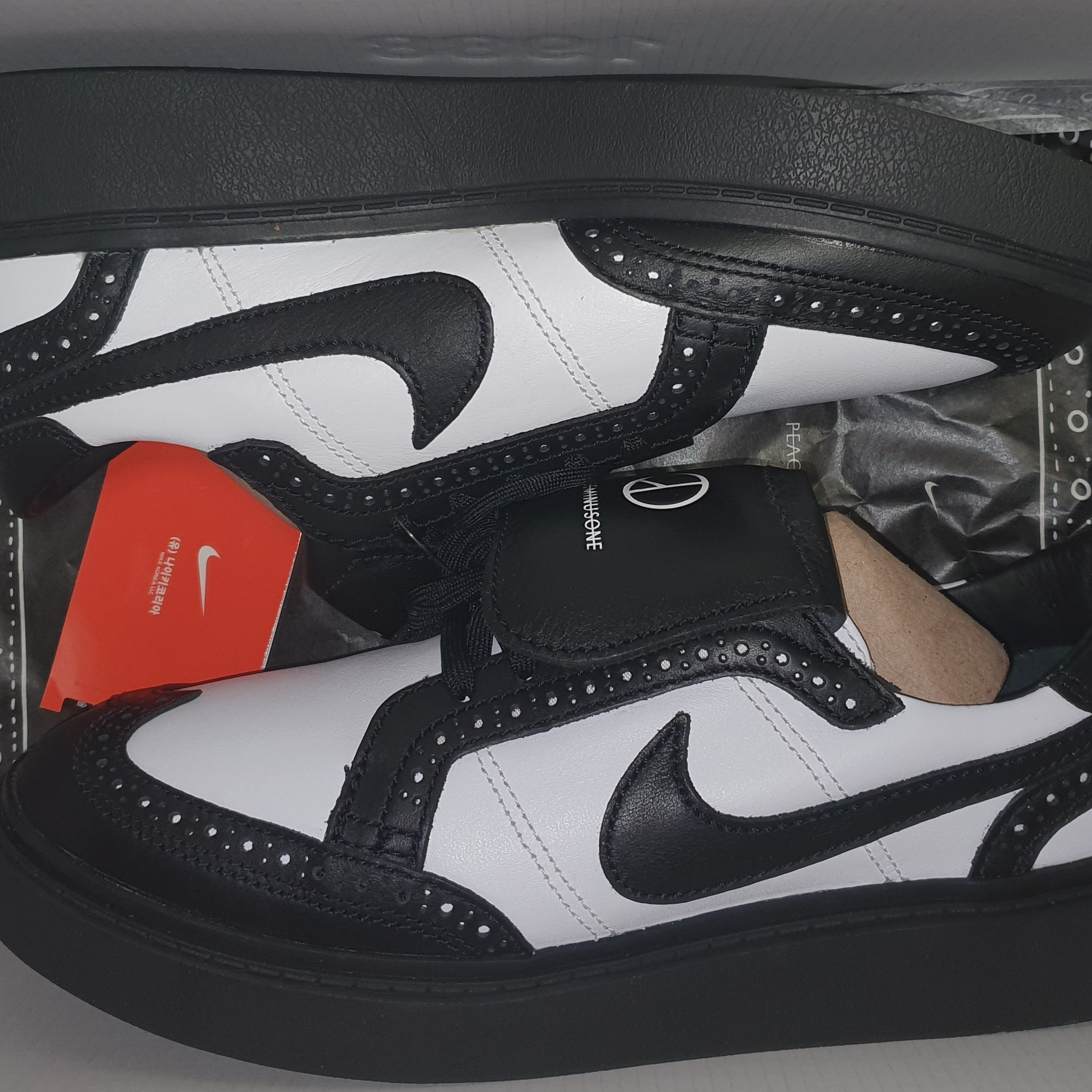 Nike x Peaceminusone Kwondo1 Black and White 착용 스타일