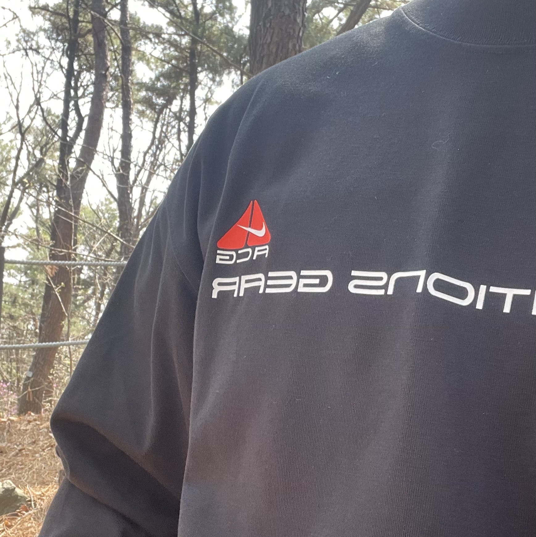Nike NRG ACG SSNL Lungs Long Sleeve T-Shirt Black - Asia, Nike ACG Mountain Fly Low Brown Basalt 착용 스타일 - 3