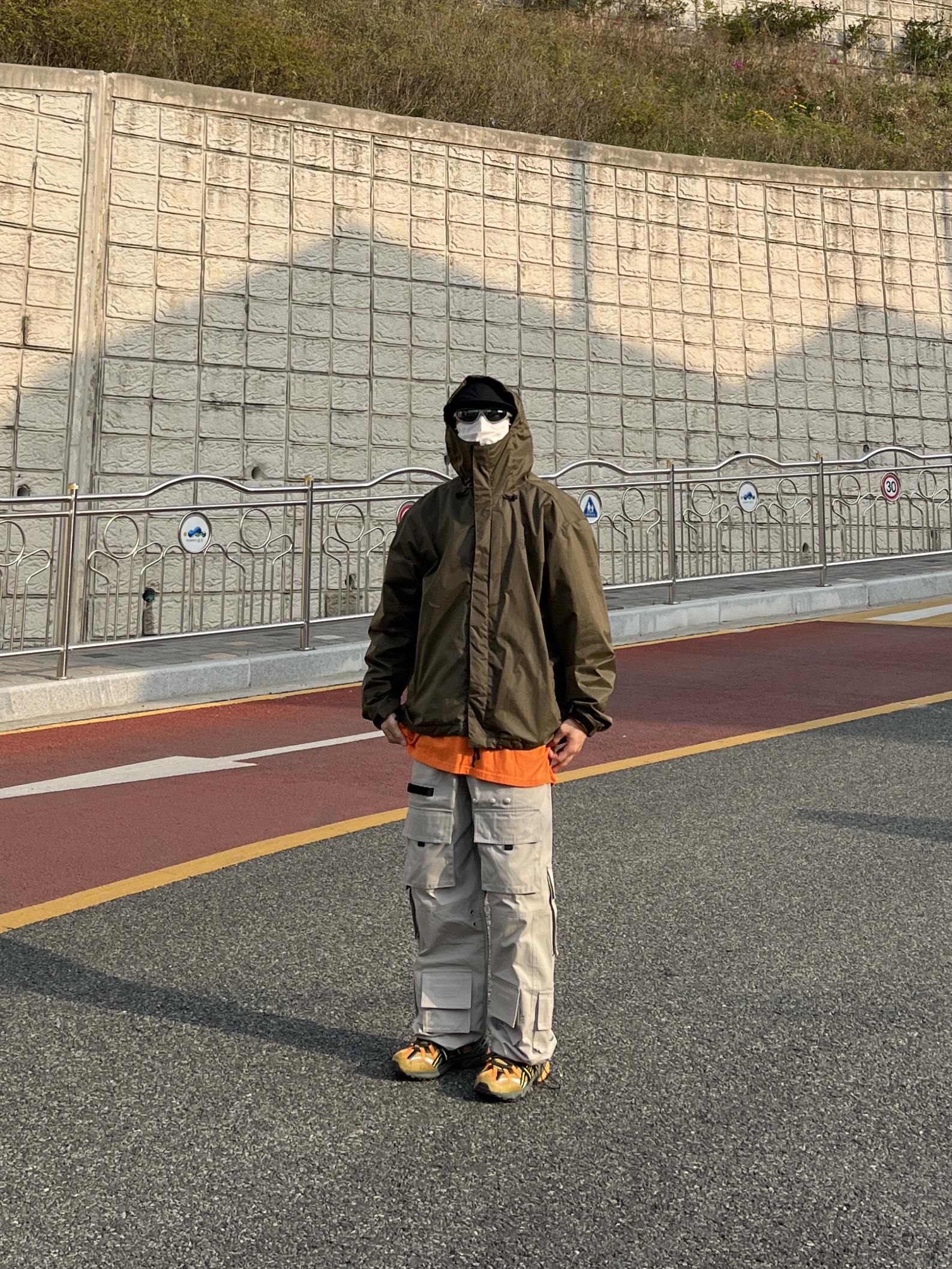 Asics x Andersson Bell Gel-Sonoma 15-50 Olive Oil Dark Brown 착용 스타일 - 1