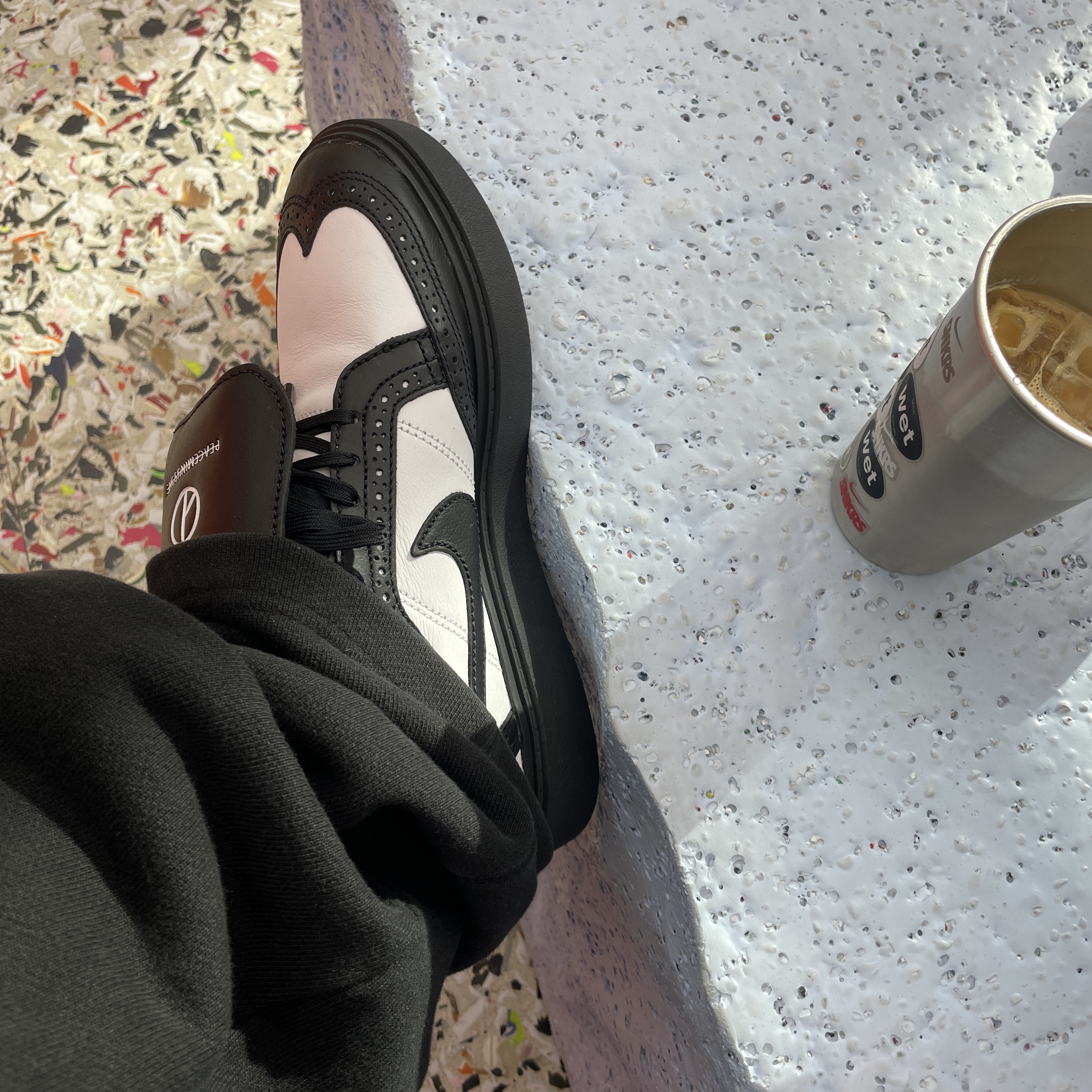 Nike x Peaceminusone Kwondo1 Black and White 착용 스타일