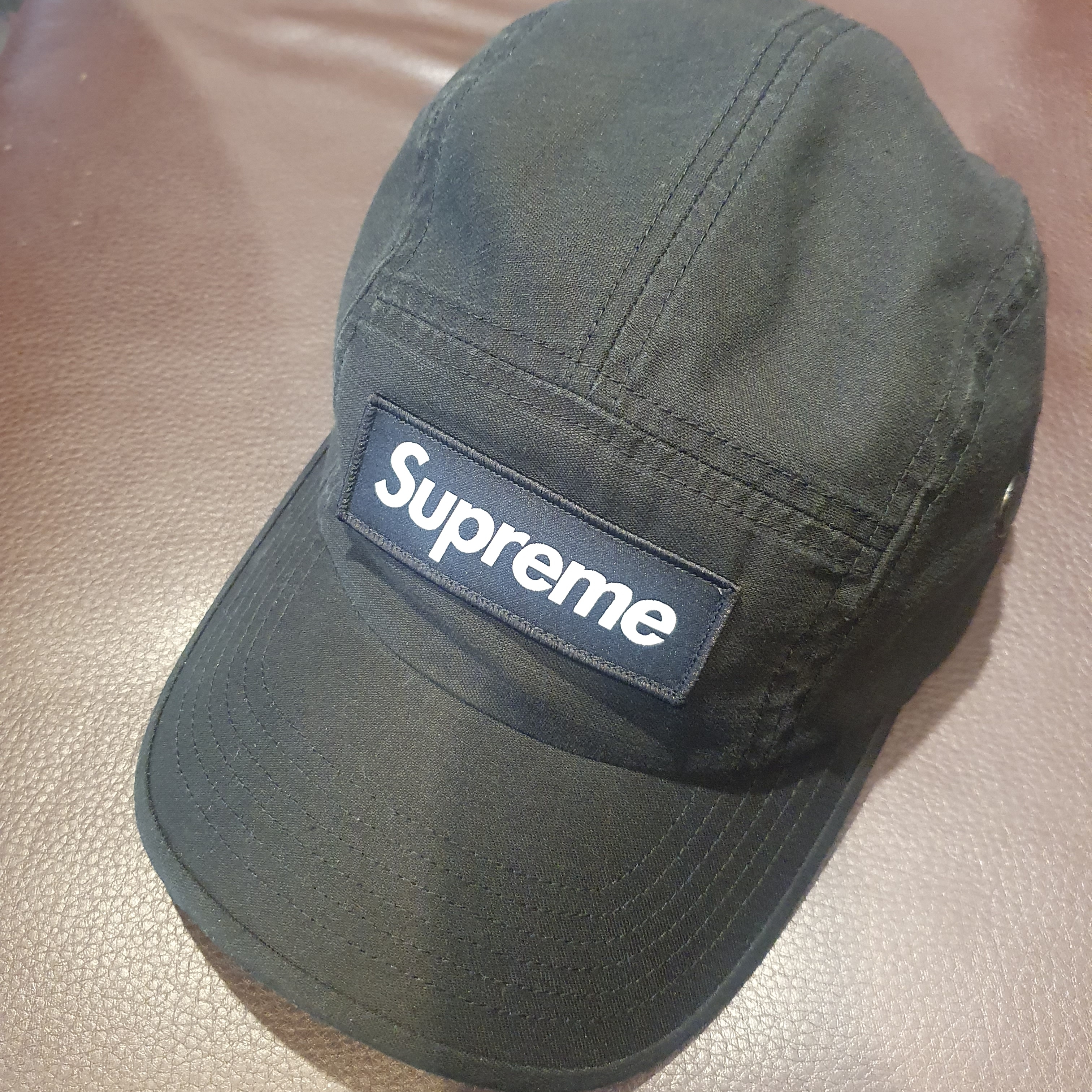 Supreme Military Camp Cap Black - 23SS 착용 스타일