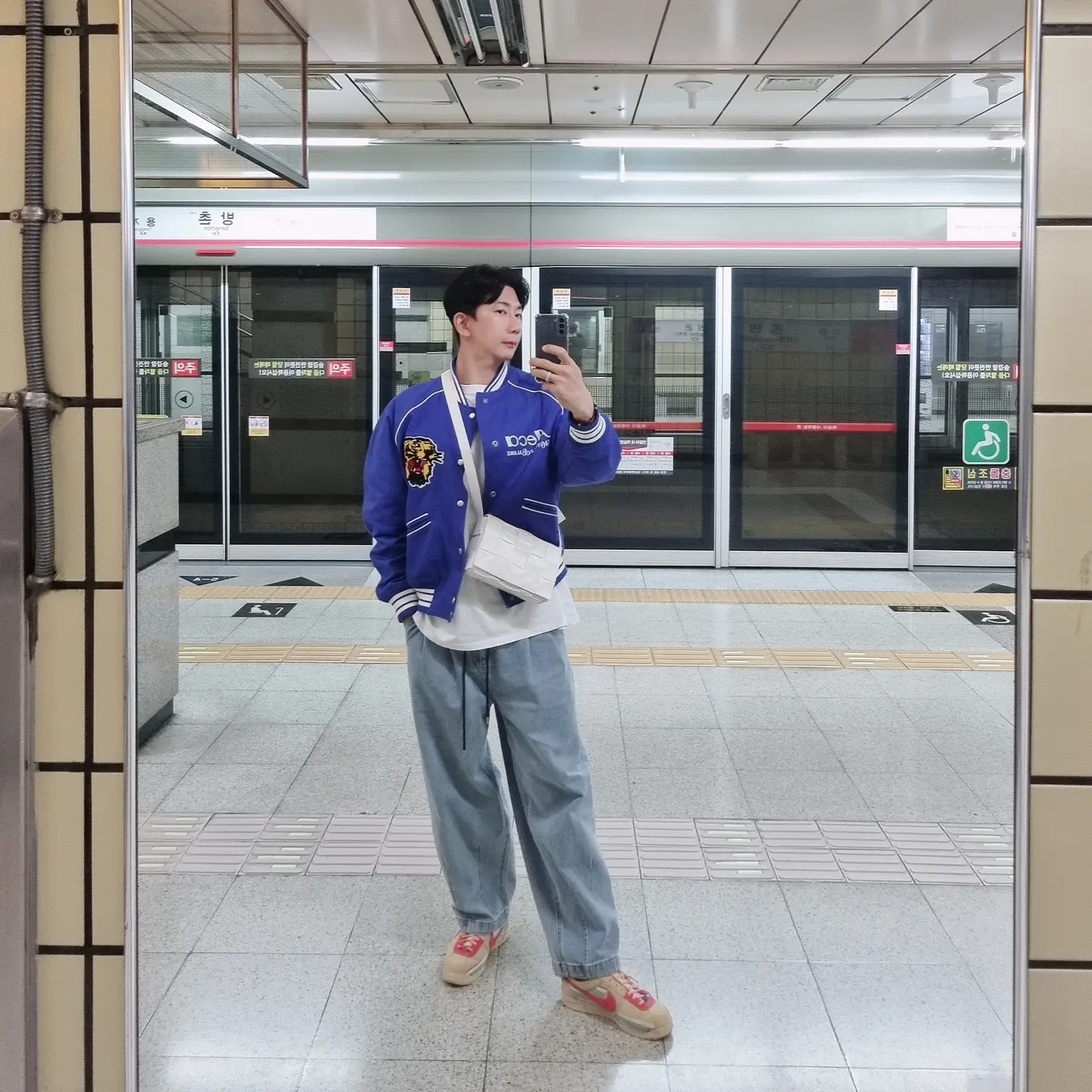 Nike x Union Cortez SP Sesame, Bottega Veneta Lambskin Leather Cassette White 착용 스타일 - 1