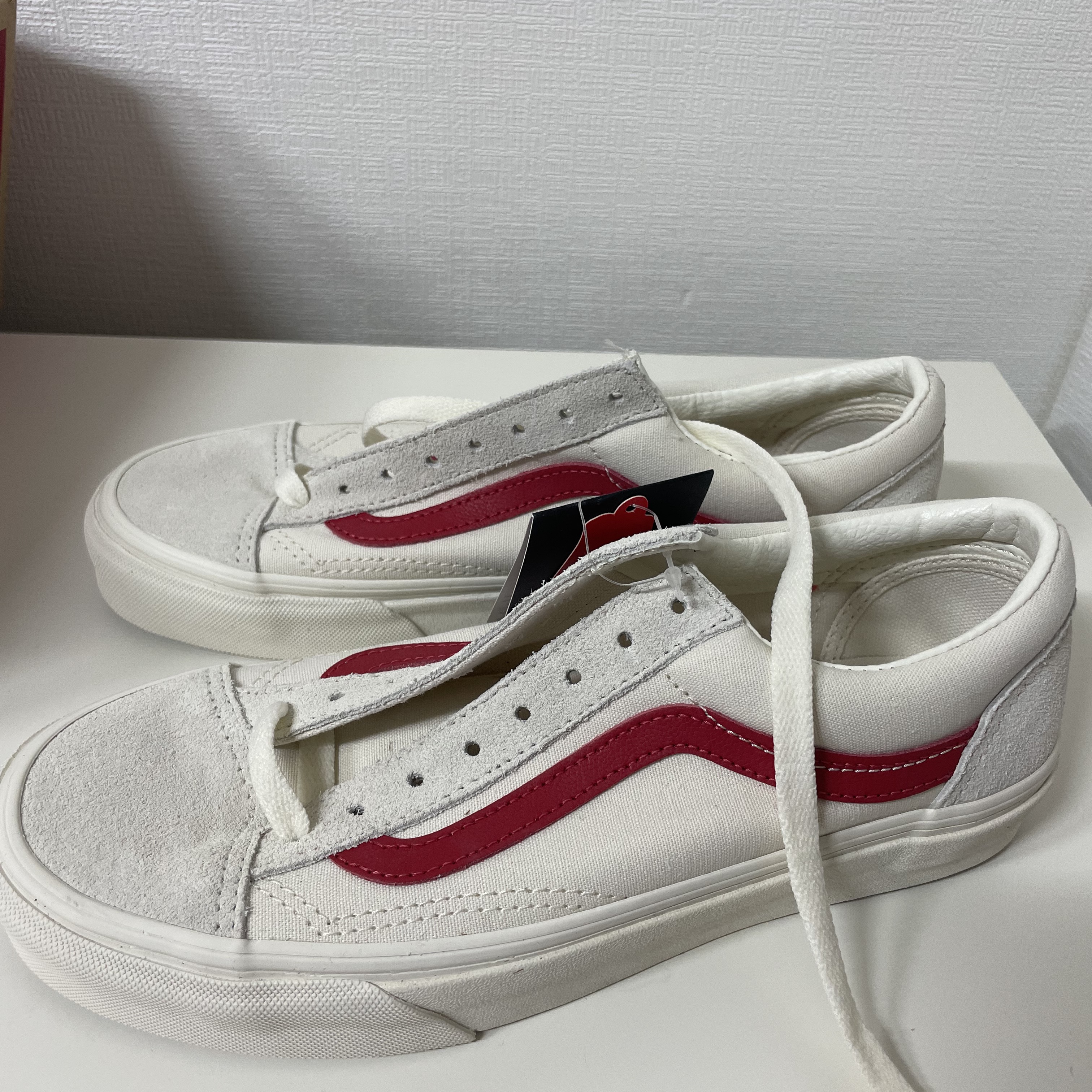 Vans Style 36 Marshmallow Racing Red 착용 스타일 - 3
