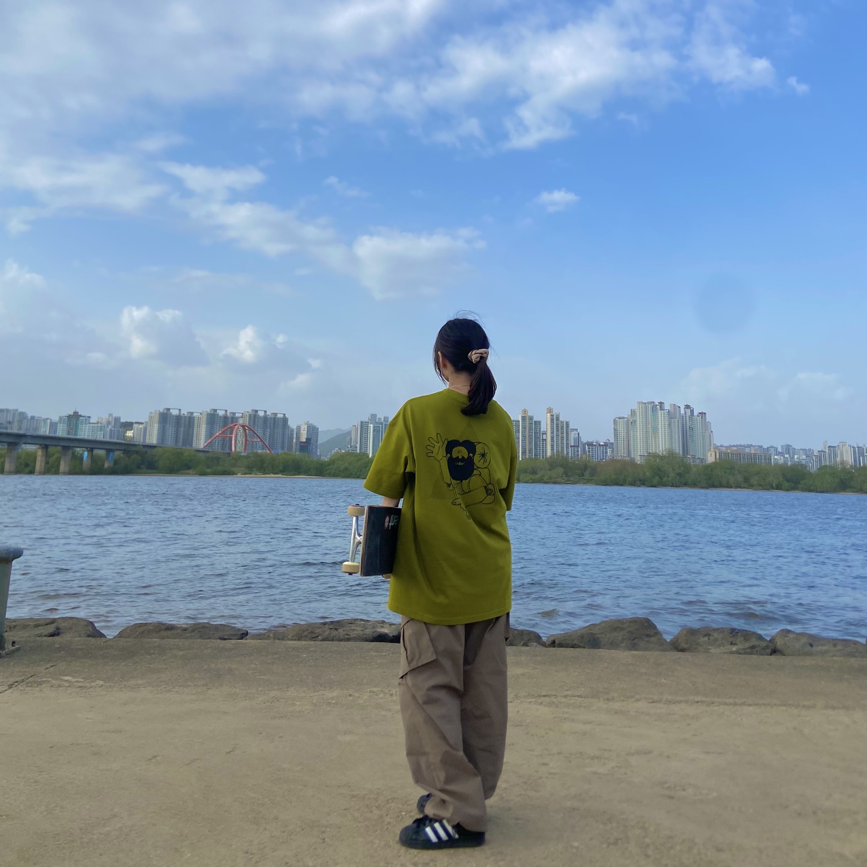 Nike ACG Hike Nike T-Shirt Moss - Asia 착용 스타일