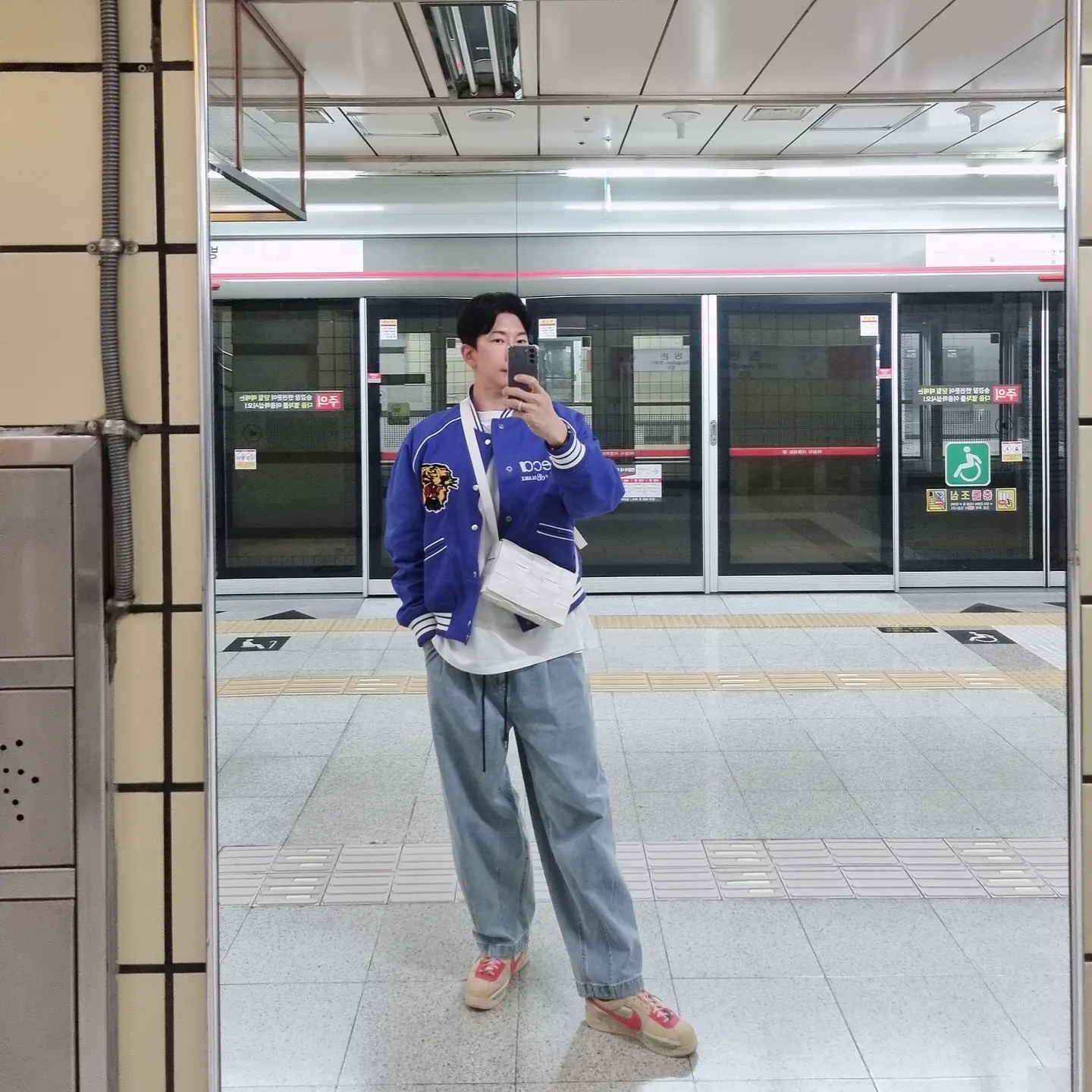 Nike x Union Cortez SP Sesame, Bottega Veneta Lambskin Leather Cassette White 착용 스타일 - 2