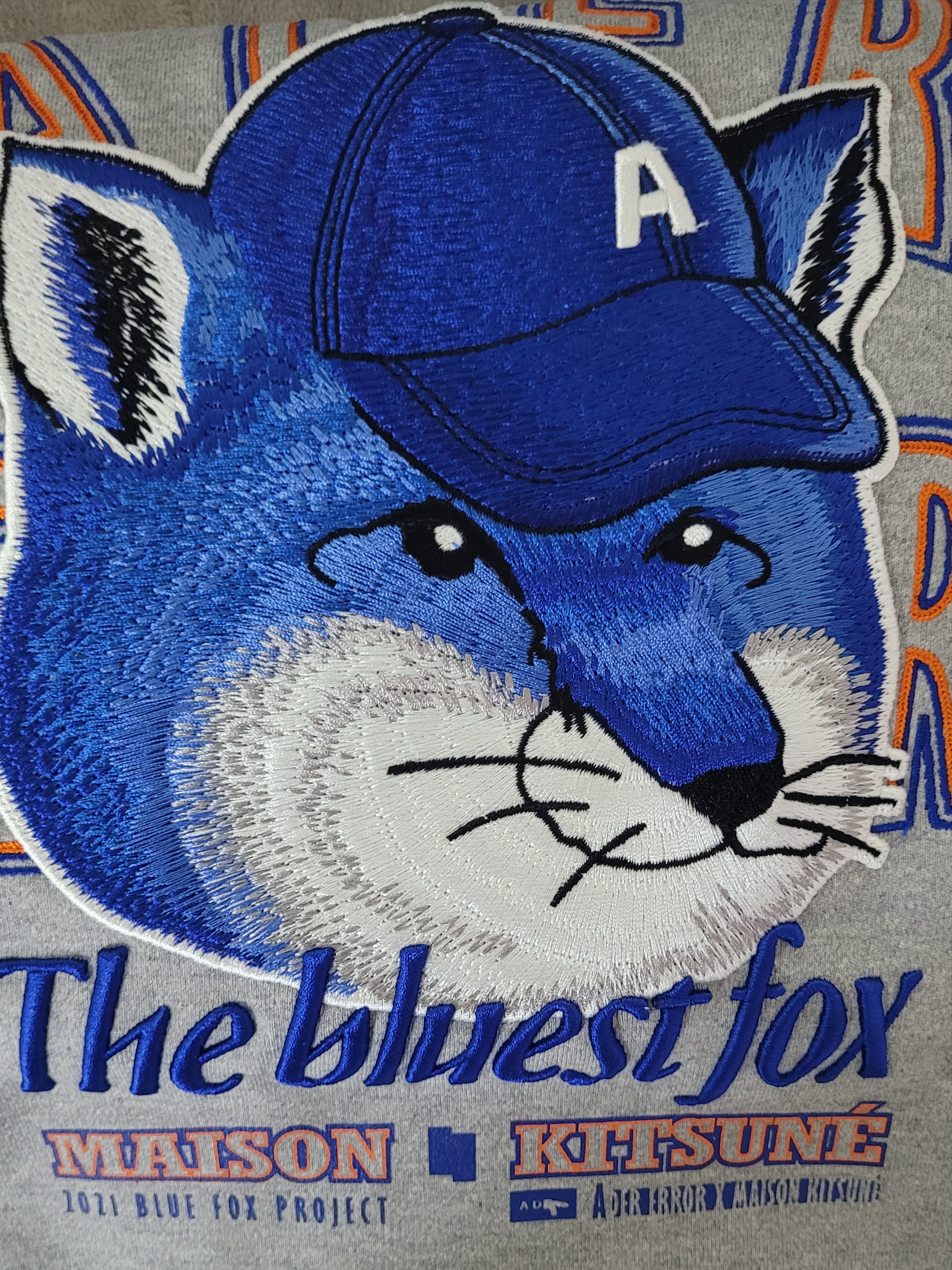 Maison Kitsune x Ader Error The Bluest Fox T-Shirt Grey 착용 스타일