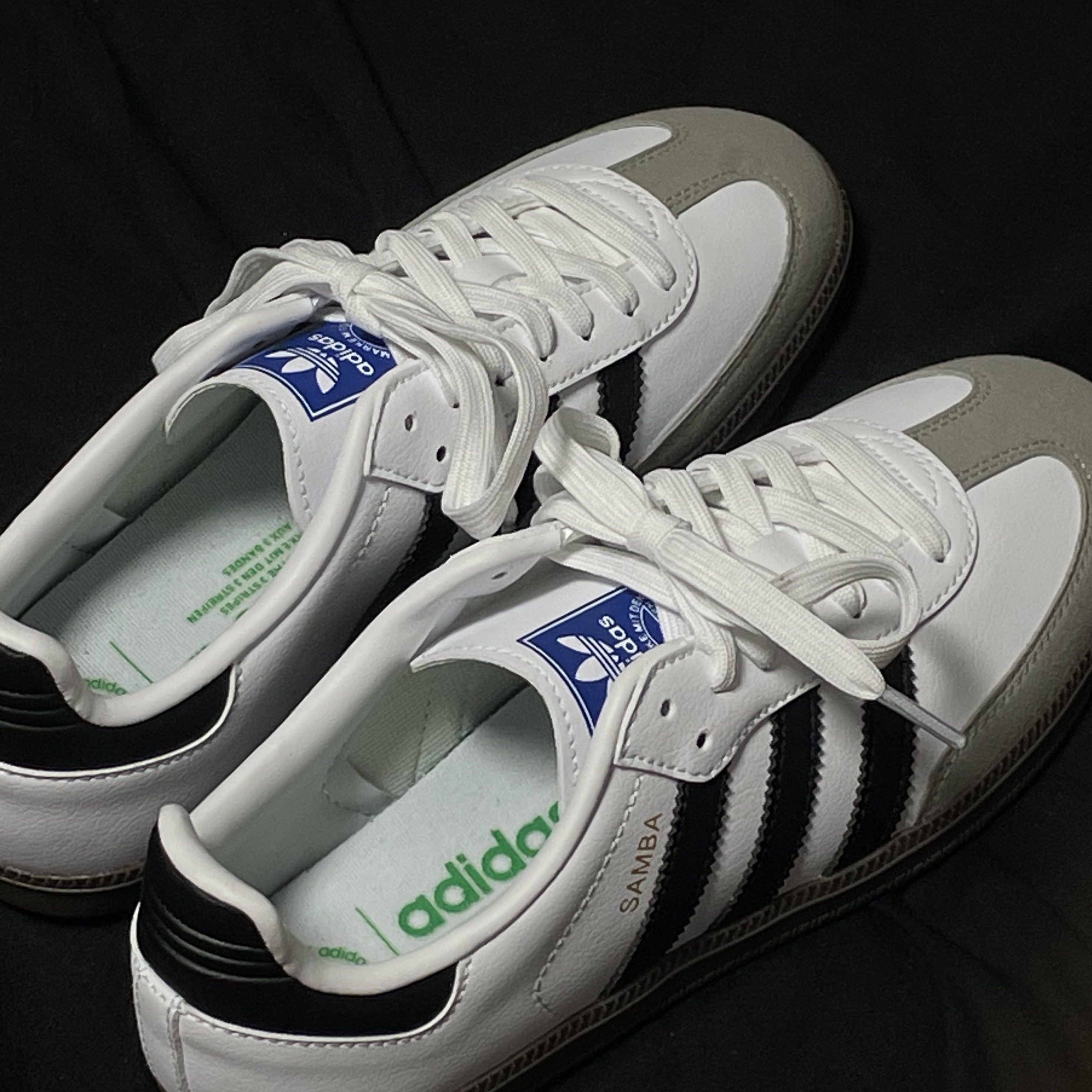 Adidas Samba Vegan White Black 착용 스타일