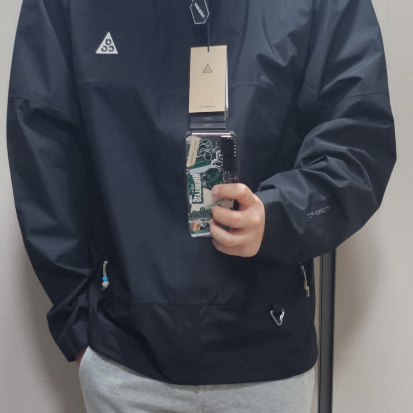 Nike ACG Storm-Fit ADV Cascade Rains Full Zip Jacket Black - Asia 착용 스타일