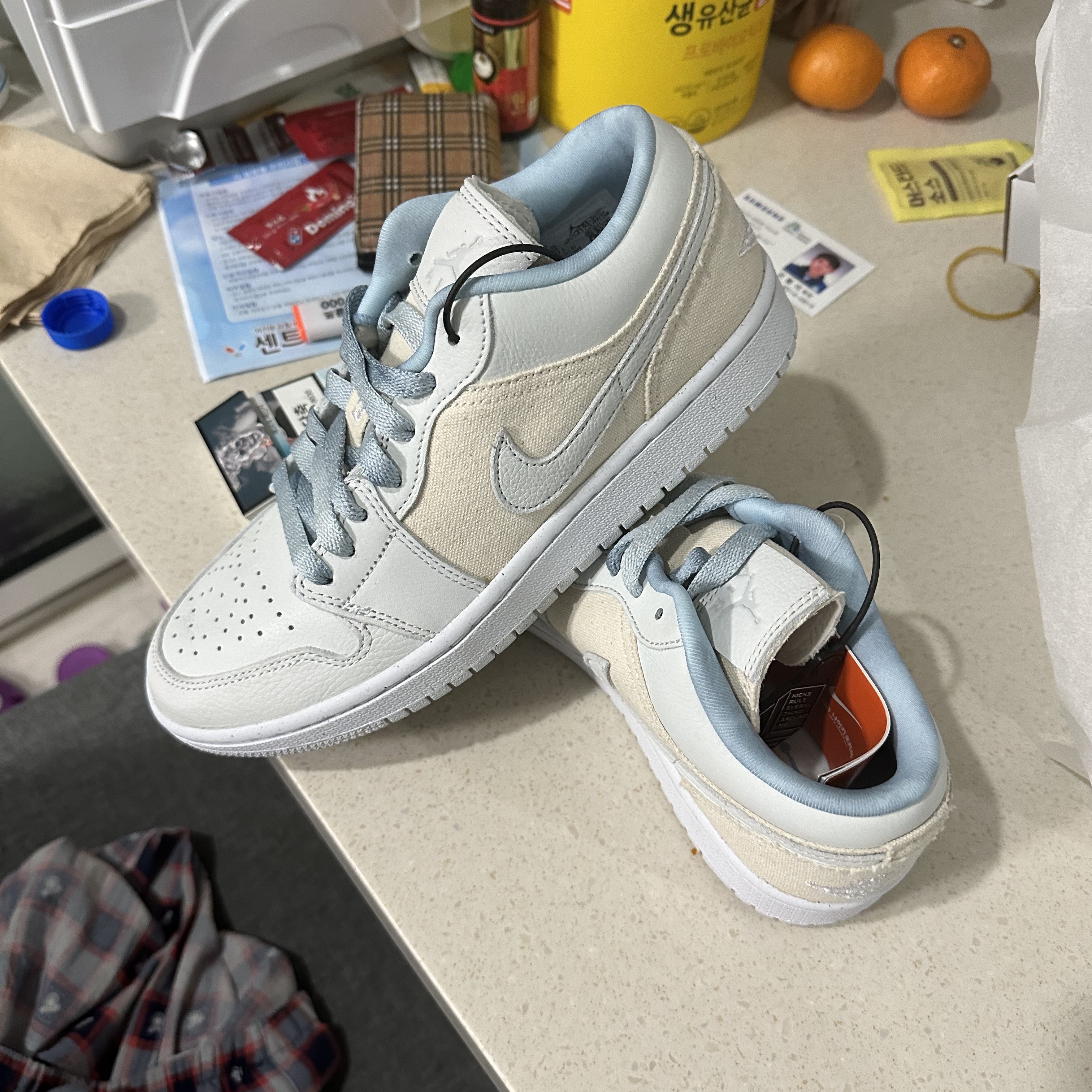 (W) Jordan 1 Low Canvas 착용 스타일 - 1