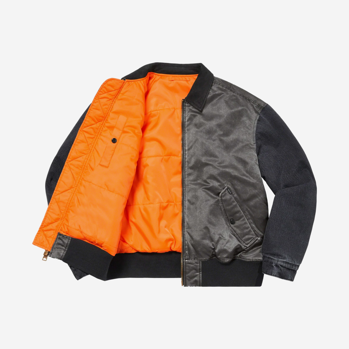 Supreme Denim Sleeve MA-1 結び Olive S