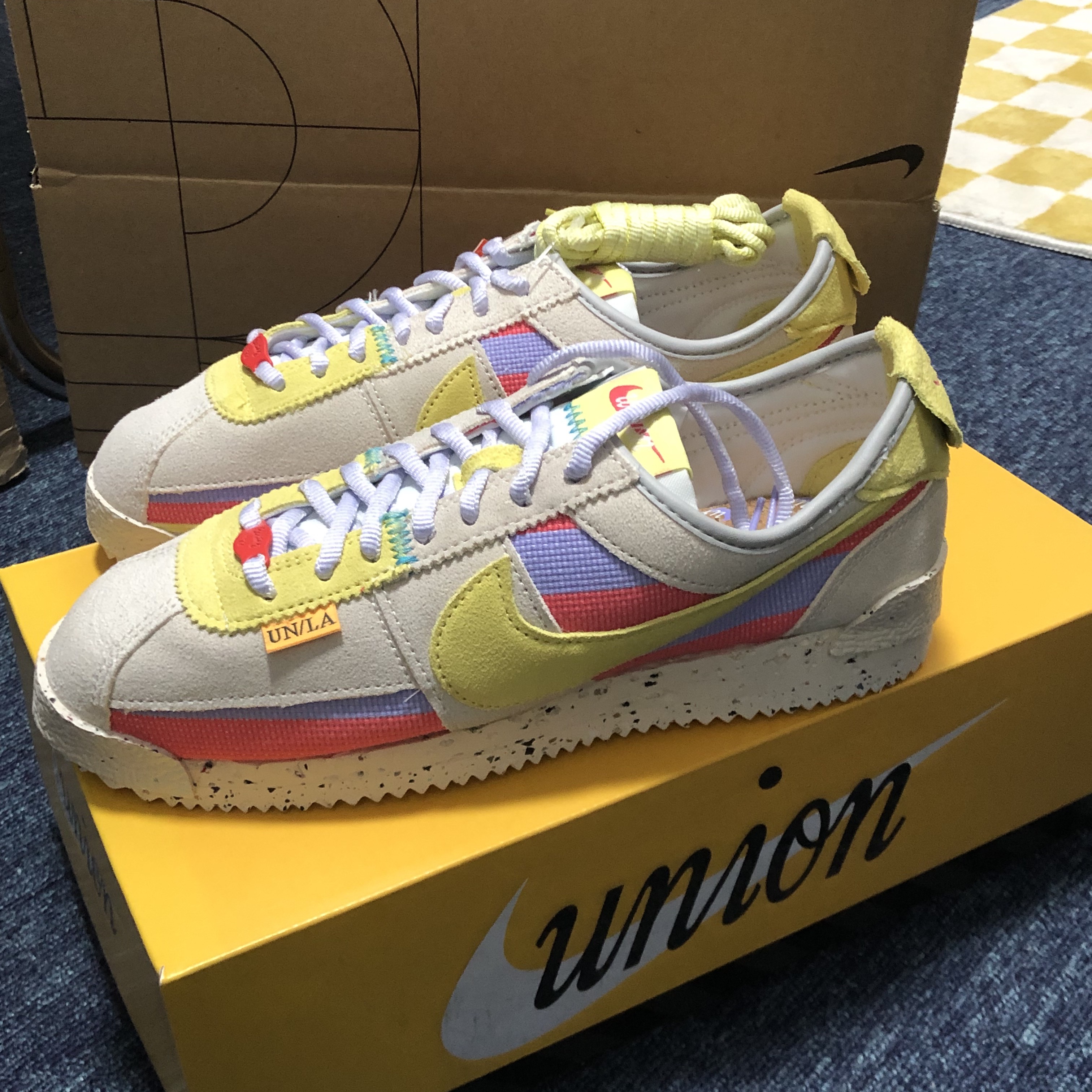 Nike x Union Cortez SP Lemon Frost 착용 스타일