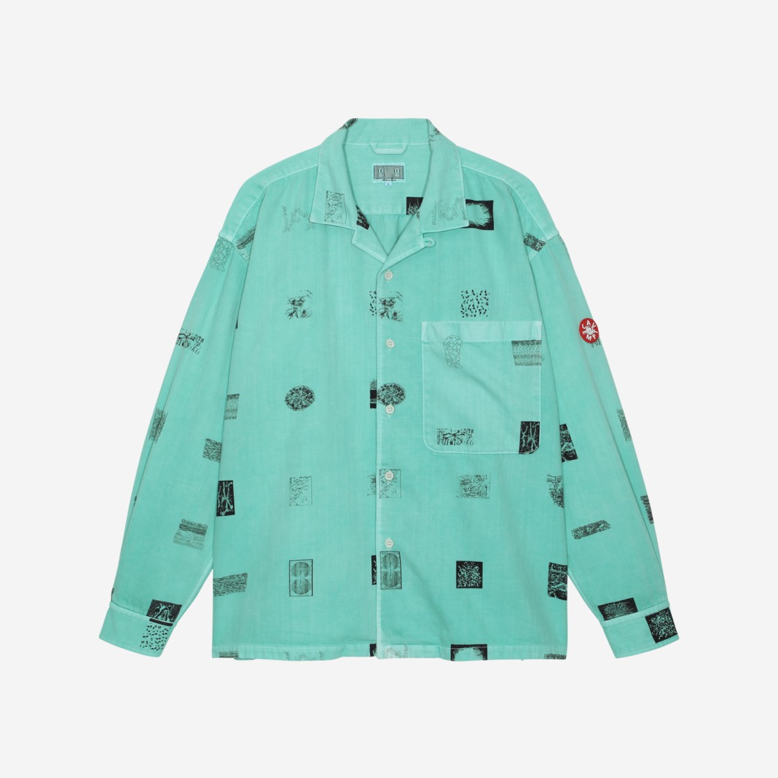 Cav Empt Overdye FK Sheets Open Shirt Green - 23SS 상세 이미지 1