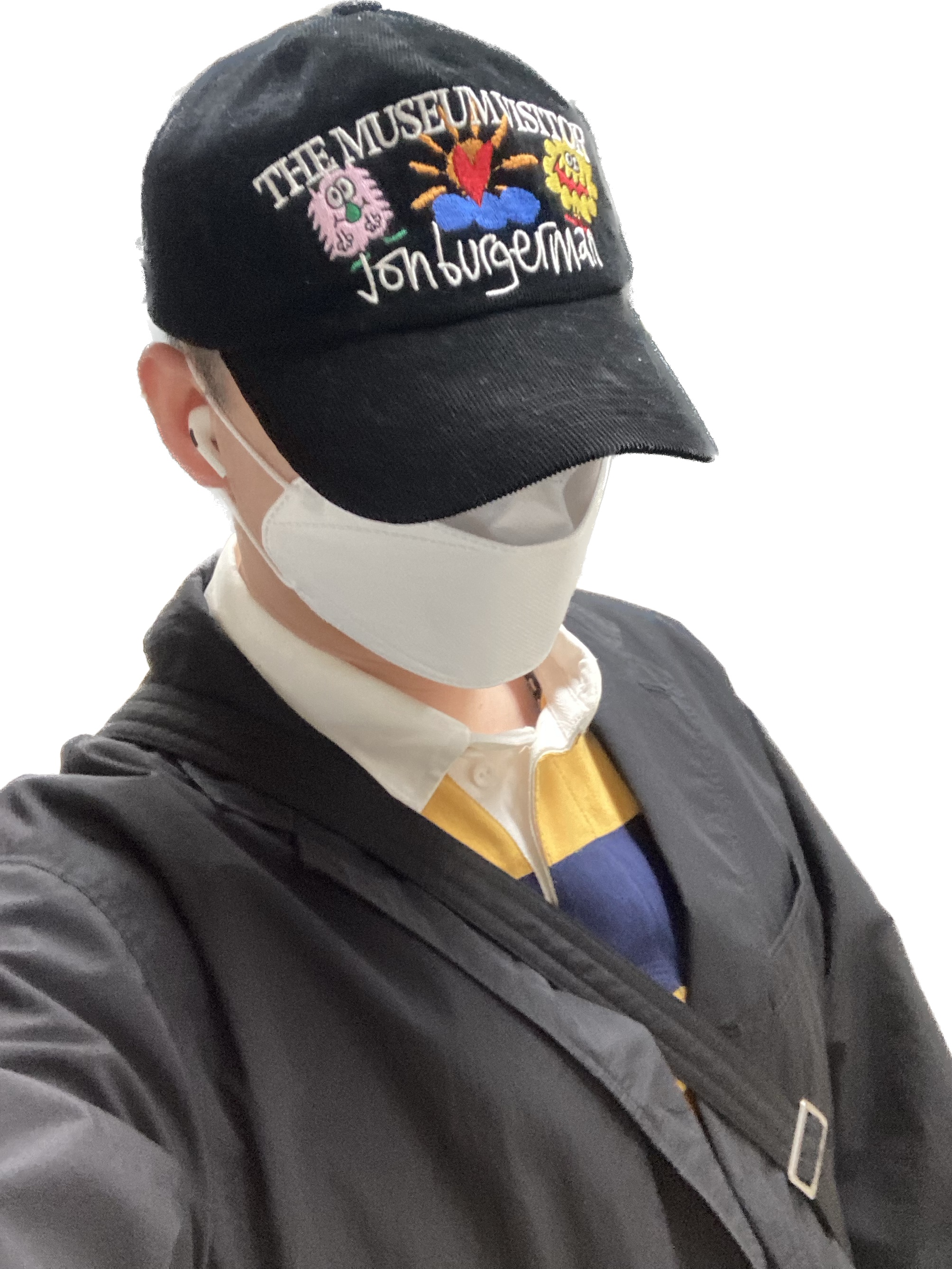 The Museum Visitor x Jon Burgerman Pinky Winky & Charlie Ball Cap Black 착용 스타일 - 1