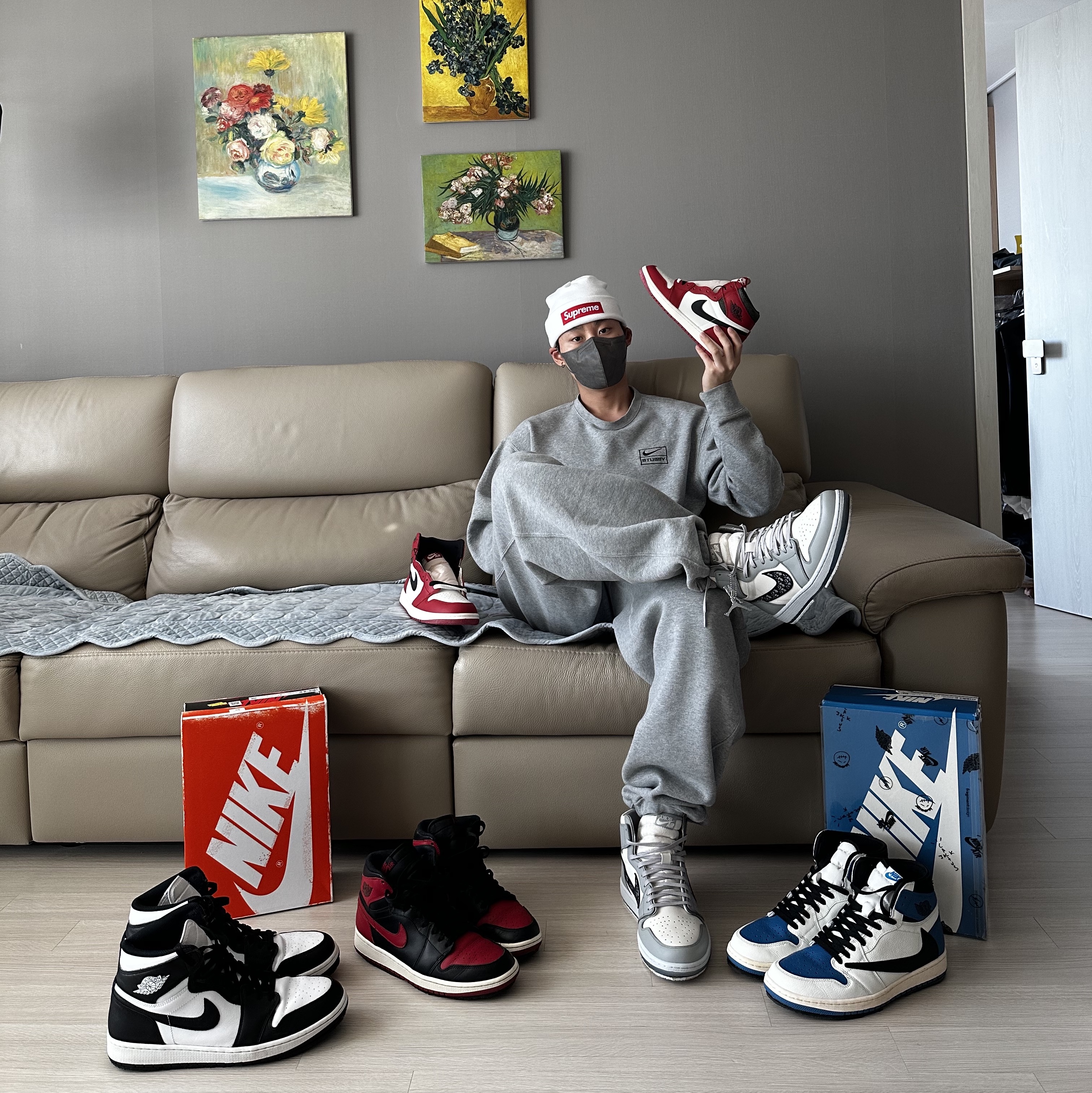 Jordan 1 Retro High OG Chicago 2022, Jordan 1 x Dior High OG 착용 스타일
