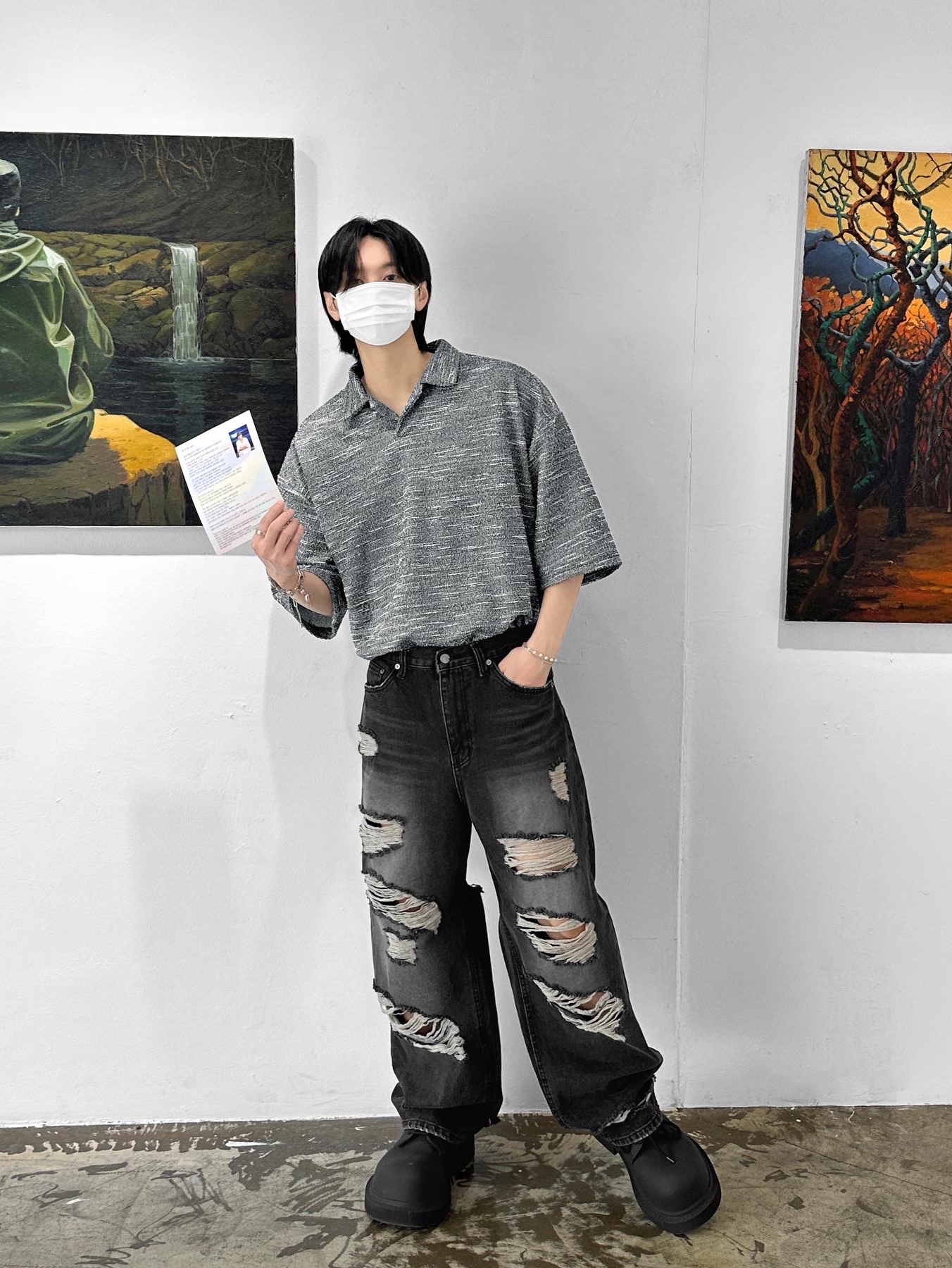 Balenciaga Steroid Derby Black 착용 스타일 - 3