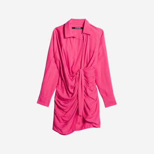 (W) 자크뮈스 라 로브 바이아 사시 드레스 핑크
