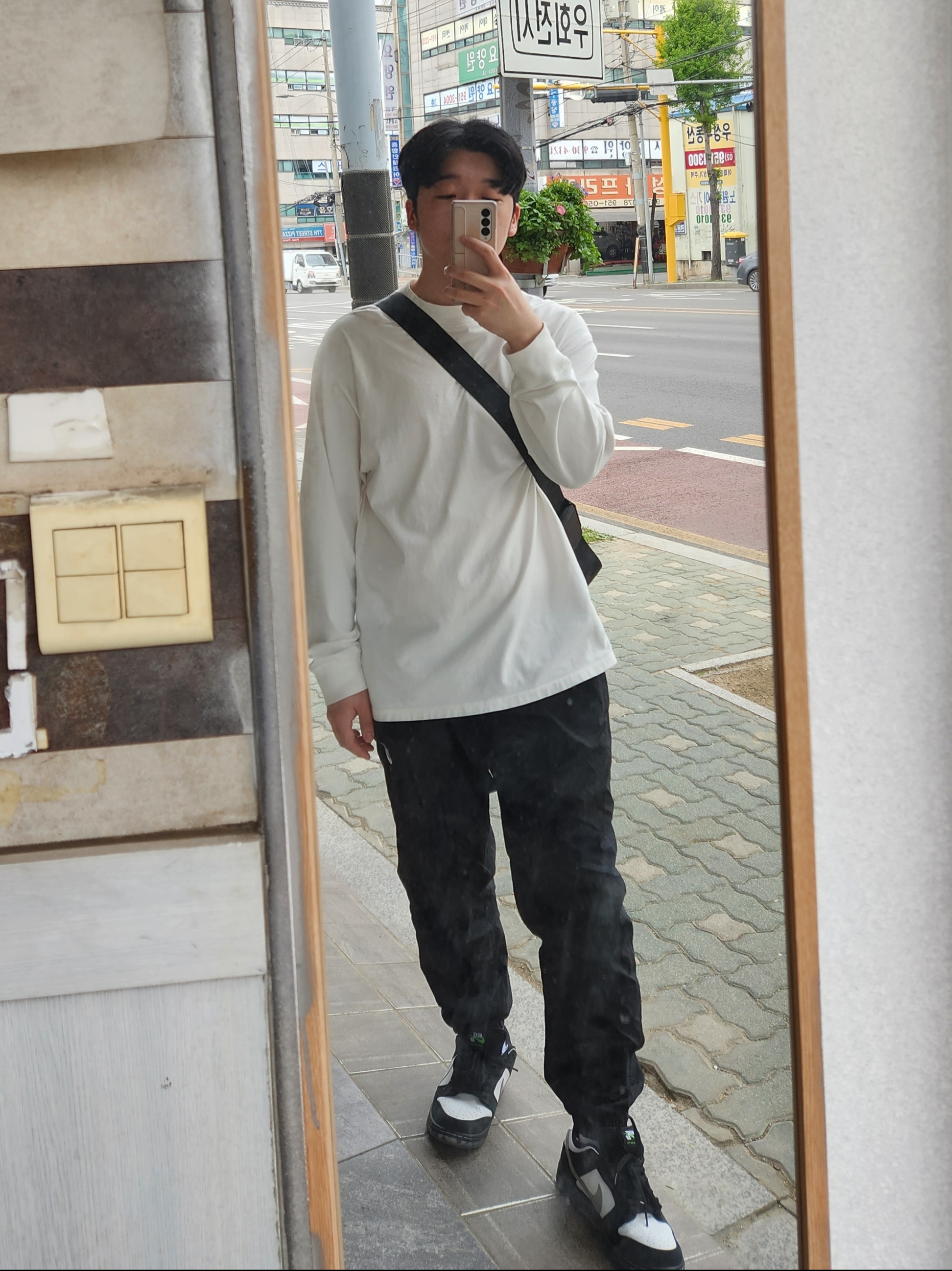 Nike x Staple SB Dunk Low Panda Pigeon μ°©μ© μ€νμΌ