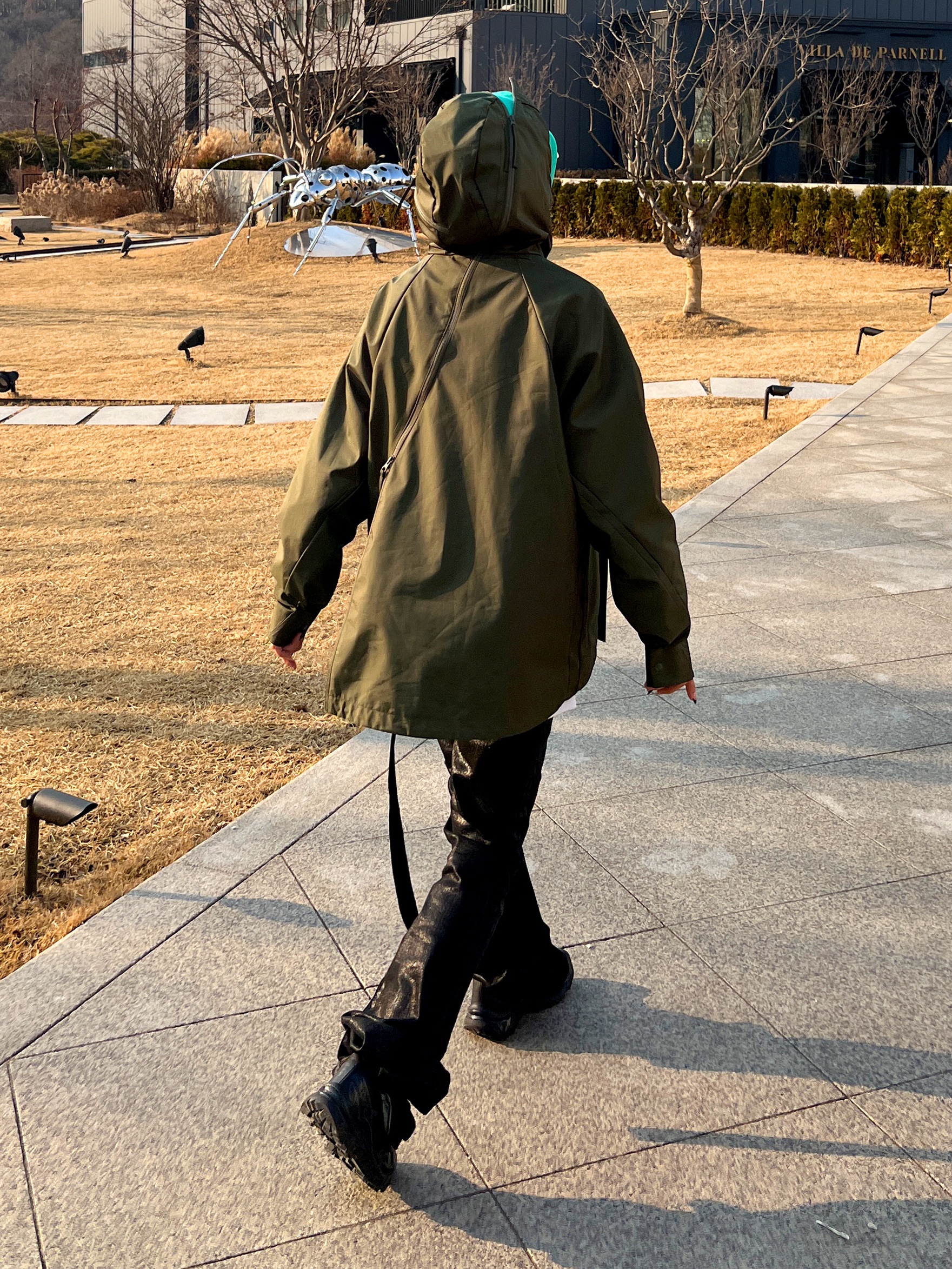 Salomon XT-6 ADV Black, Post Archive Faction (Paf) 5.0 Technical Jacket Center Olive Green 착용 스타일 - 4