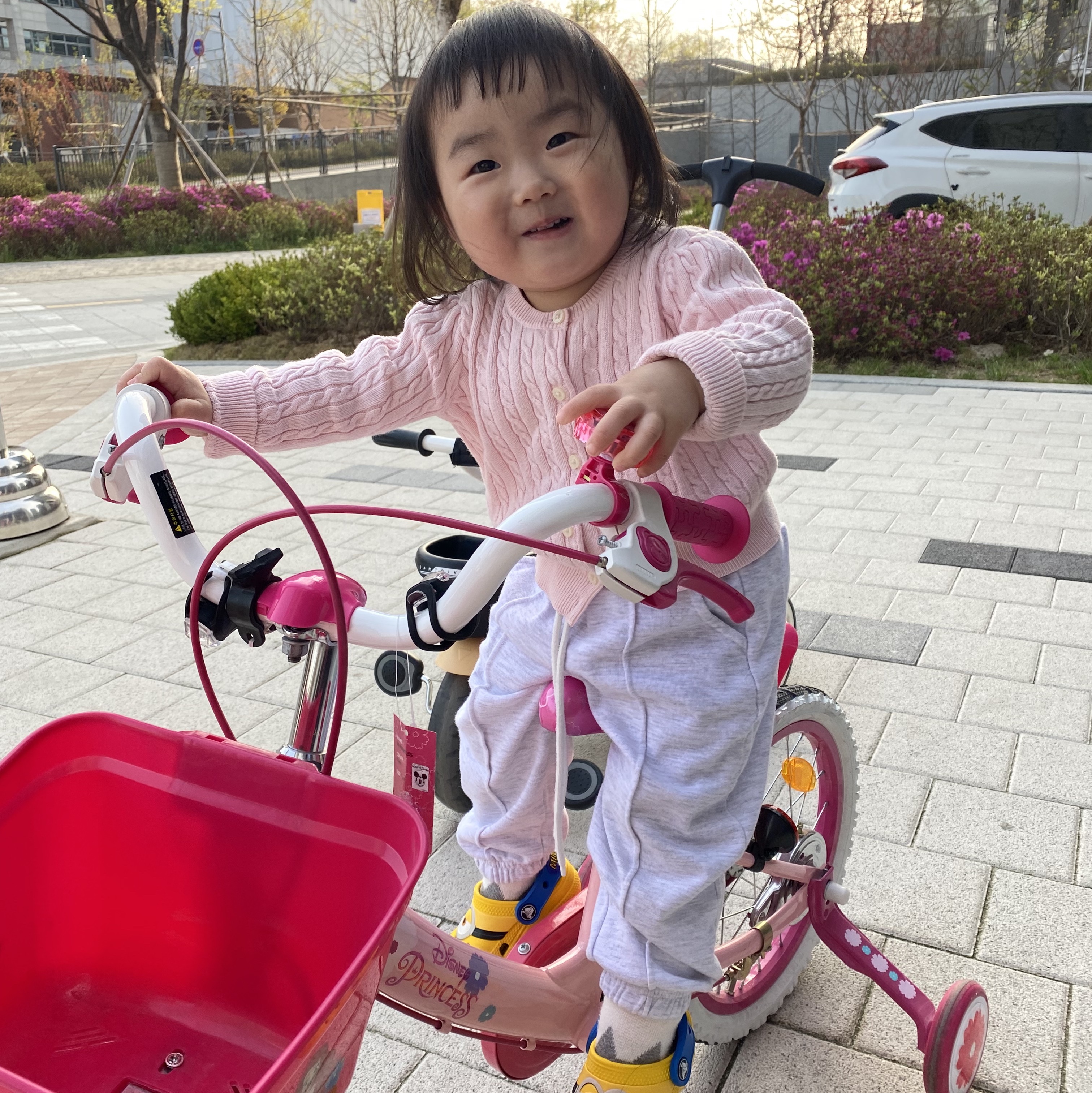 [30% 적립] Polo Ralph Lauren Children Mini Cable Cotton Cardigan Pink 착용 스타일 - 2