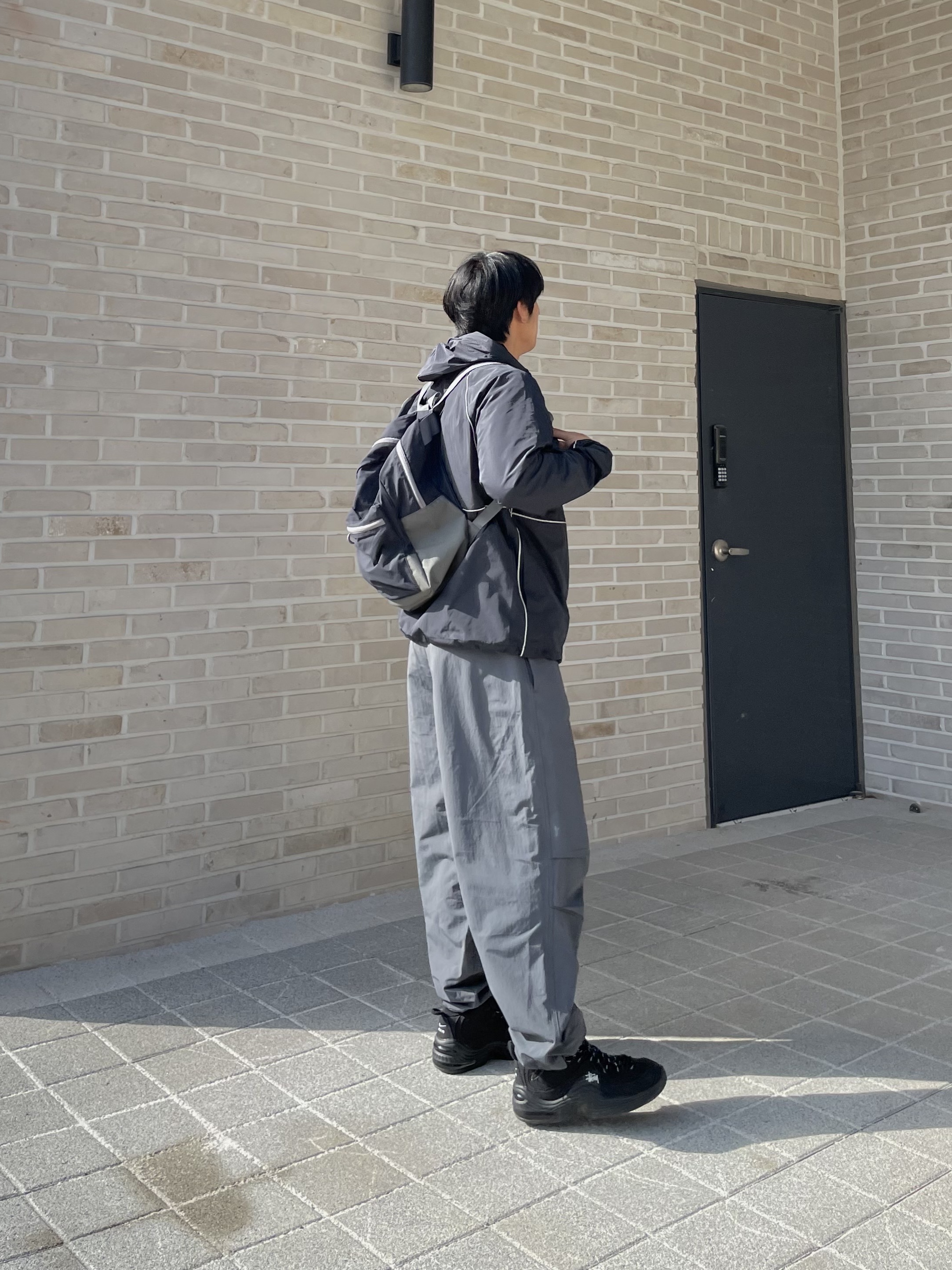 Mischief Rhombus Light Weight Backpack Black - The Hyundai Seoul Exclusive, Nike x Stussy Air Penny II Black 착용 스타일 - 2