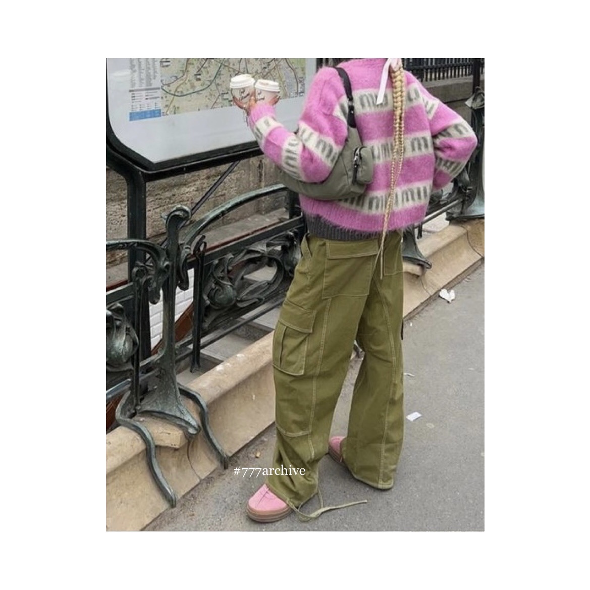 (W) Adidas Gazelle Bold Pink Glow Victory Blue 착용 스타일 - 4