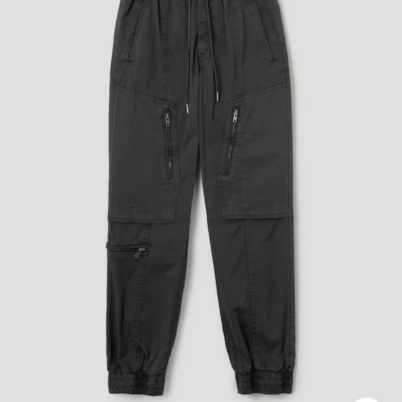 Juun.J String Diagonal Zip Garment Pants Grey - 22SS 착용 스타일 - 3