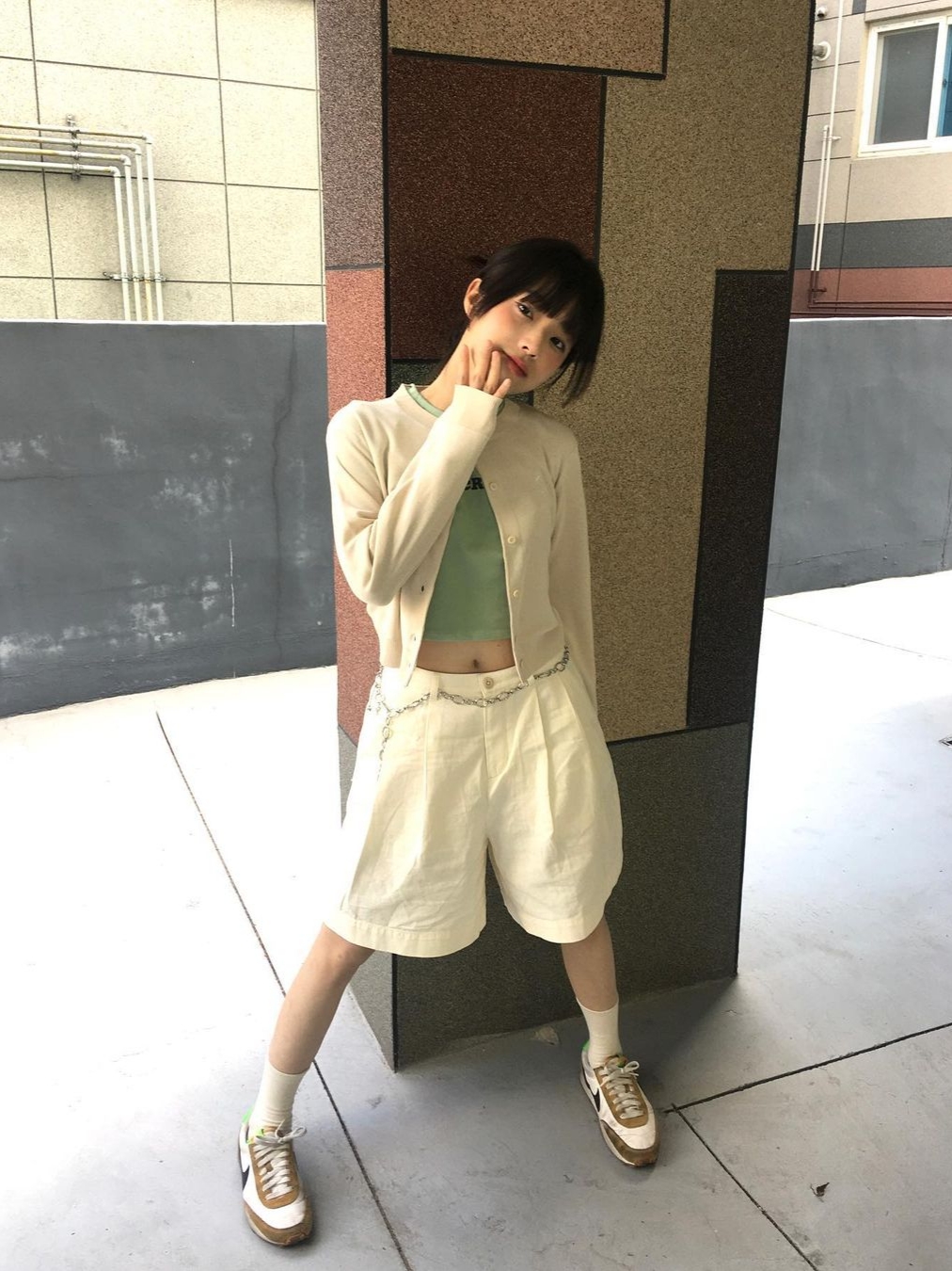 Sentiments No.339 Chain Belt Silver 착용 스타일 - 2