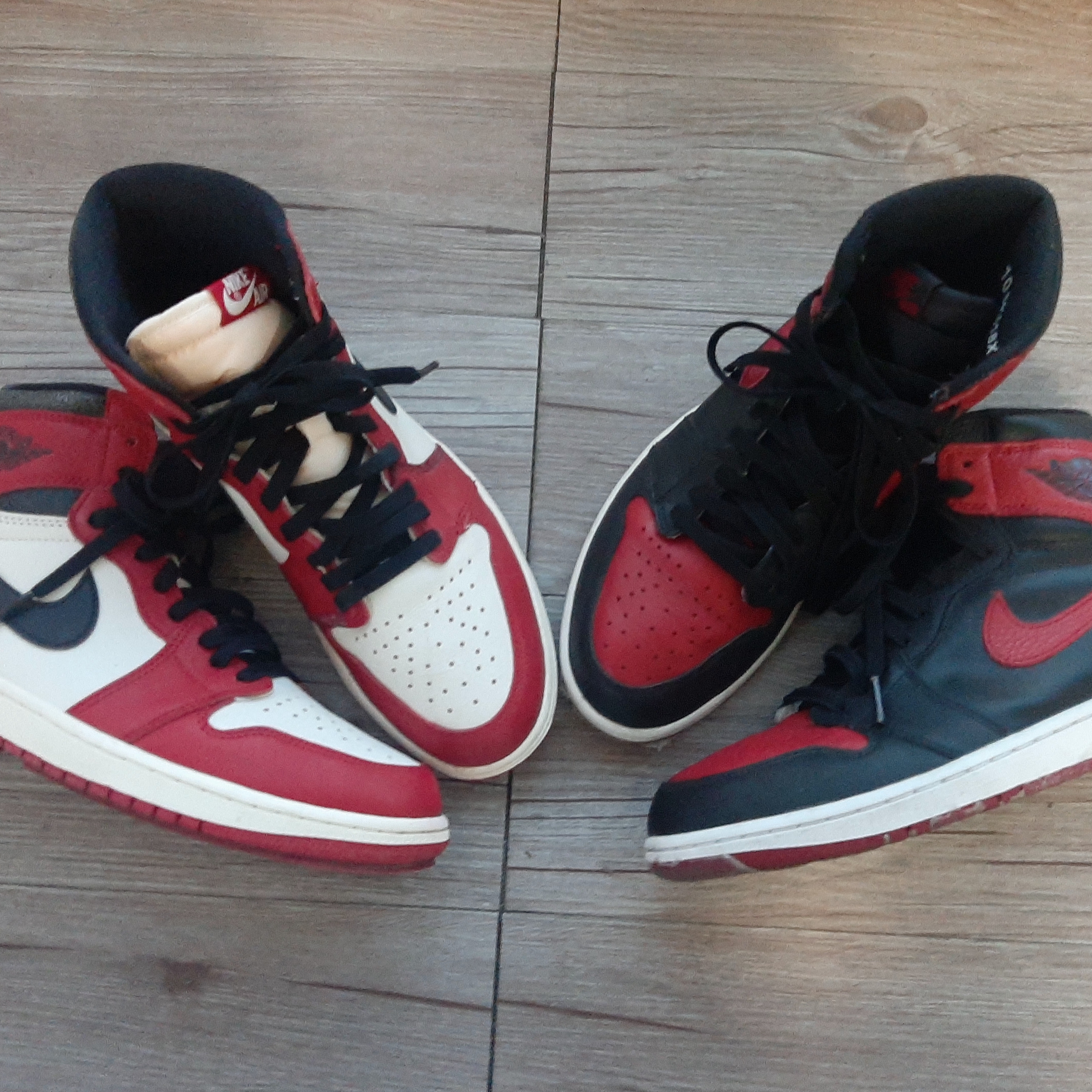 Jordan 1 Retro High OG Chicago 2022, Jordan 1 Retro High OG Bred Banned 2016 착용 스타일 - 1