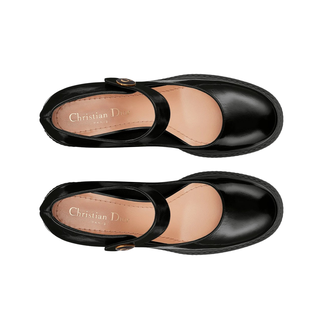 (W) 디올 D-Doll 펌프스 샤이니 카프스킨 블랙((W) Dior D-Doll Pumps Shiny Calfskin Black) - 2