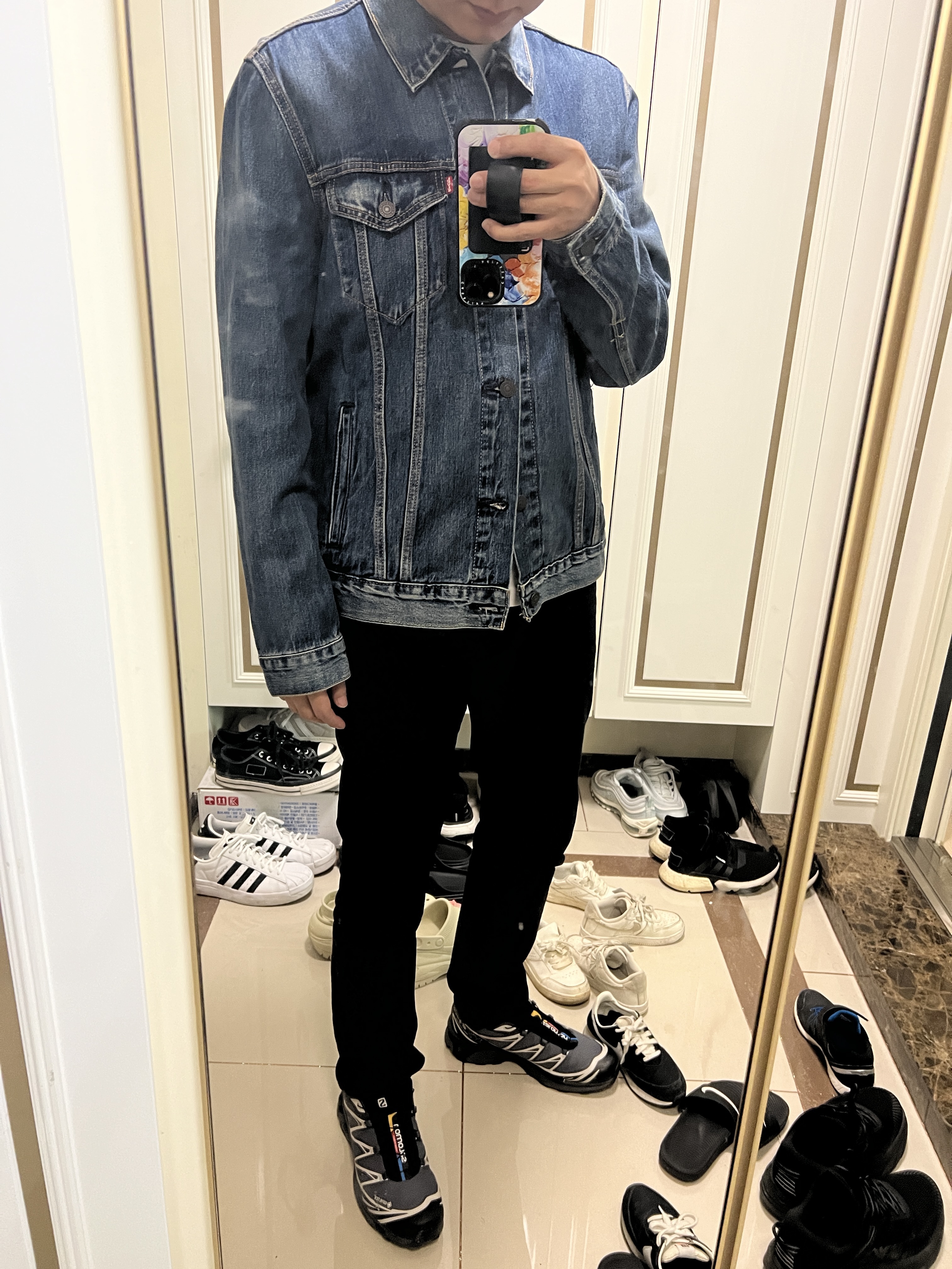 Salomon XT-6 Gore-Tex Black Ebony 착용 스타일