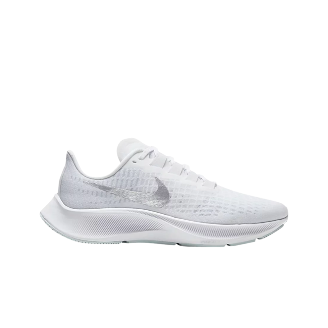 (W) 나이키 에어 줌 페가수스 37 화이트 메탈릭 실버((W) Nike Air Zoom Pegasus 37 White Metallic Silver) - 1