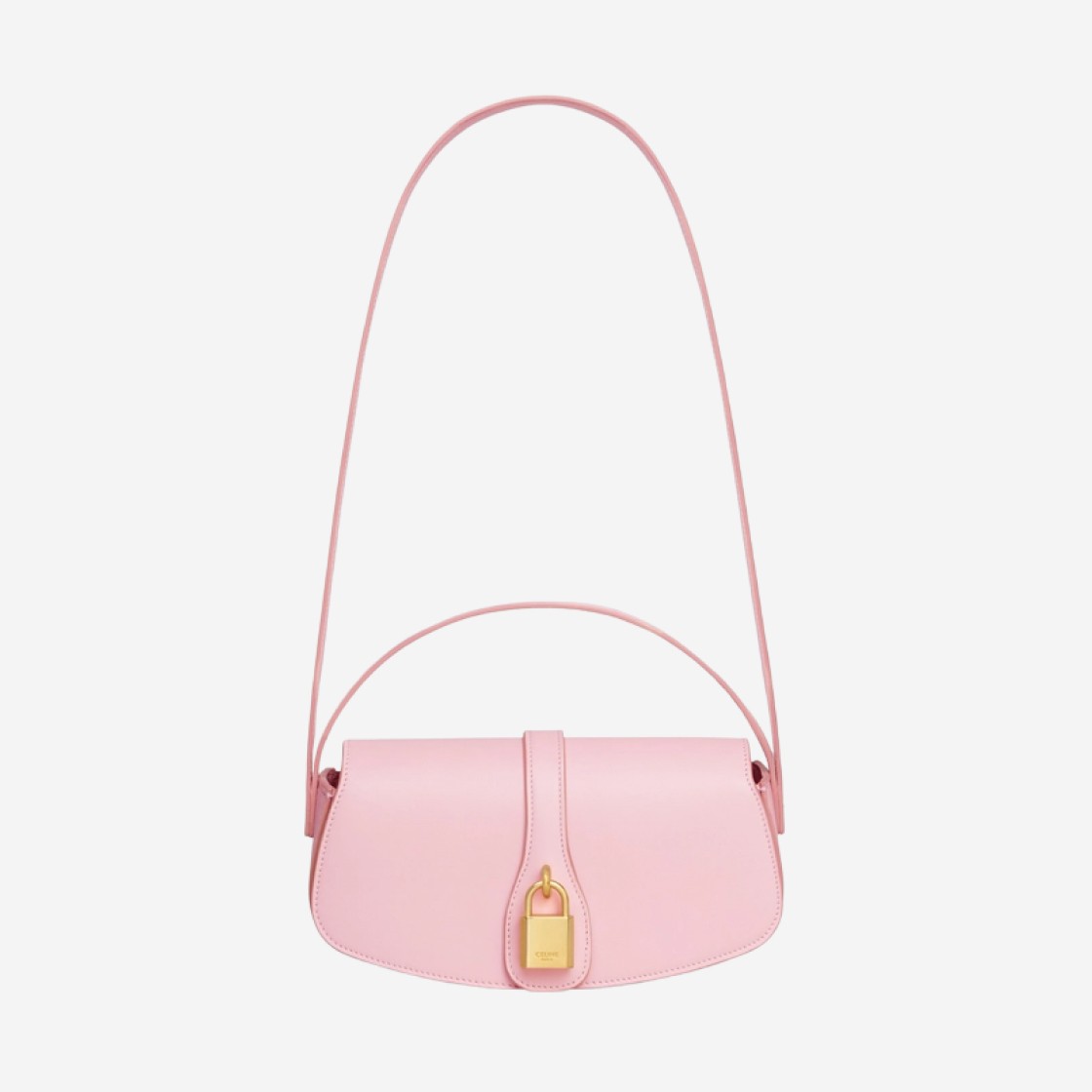 CLUTCH ON STRAP TABOU IN SMOOTH CALFSKIN - PINK
