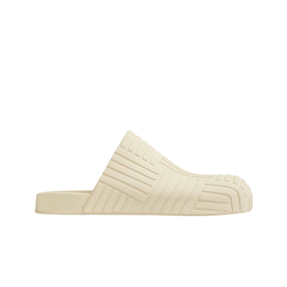 보테가 베네타 러버 클로그 슬라이더 씨 솔트