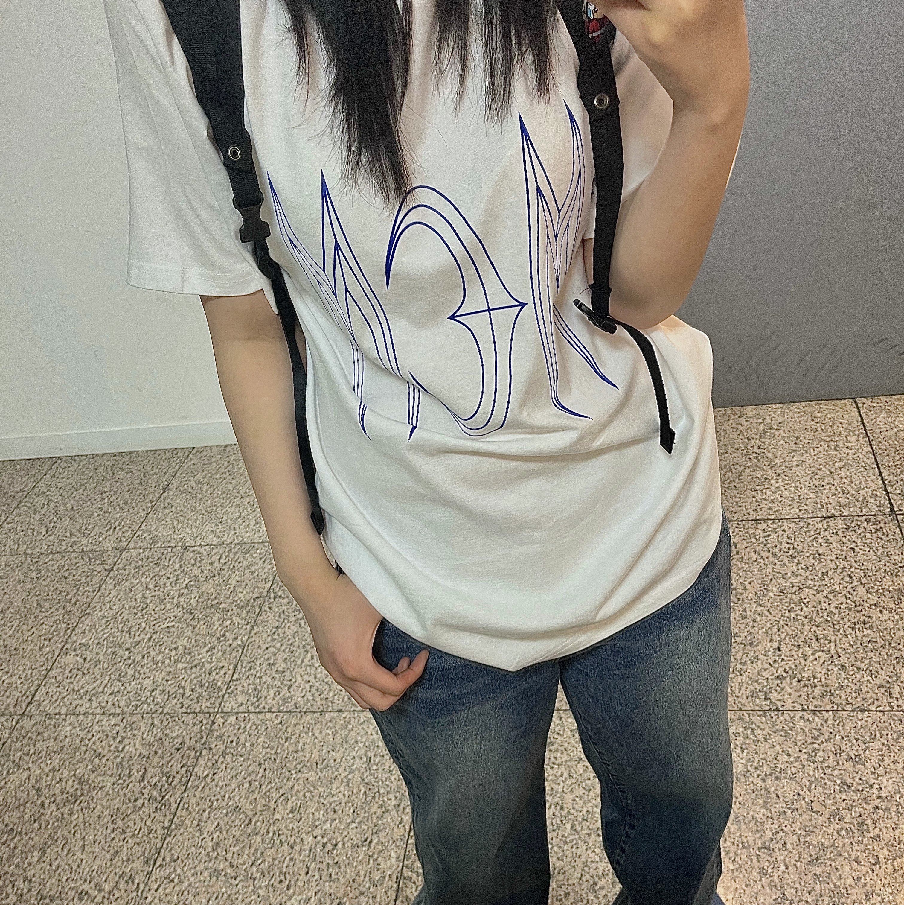 Thug Club x MCM T-Shirt White 착용 스타일 - 2