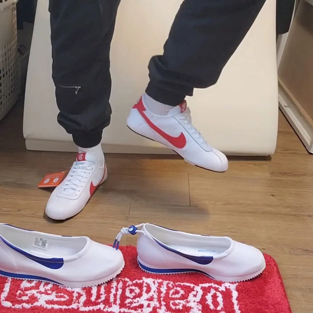 Nike x Clot Cortez SP White and Game Royal 착용 스타일 - 4