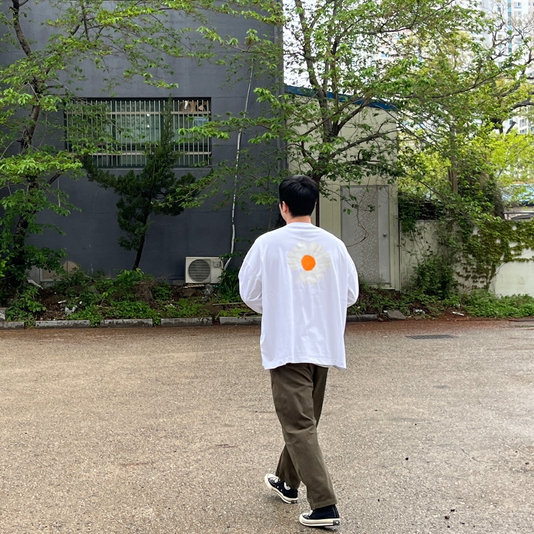 Nike x Peaceminusone LS T-Shirt White (DR0098-100) 착용 스타일