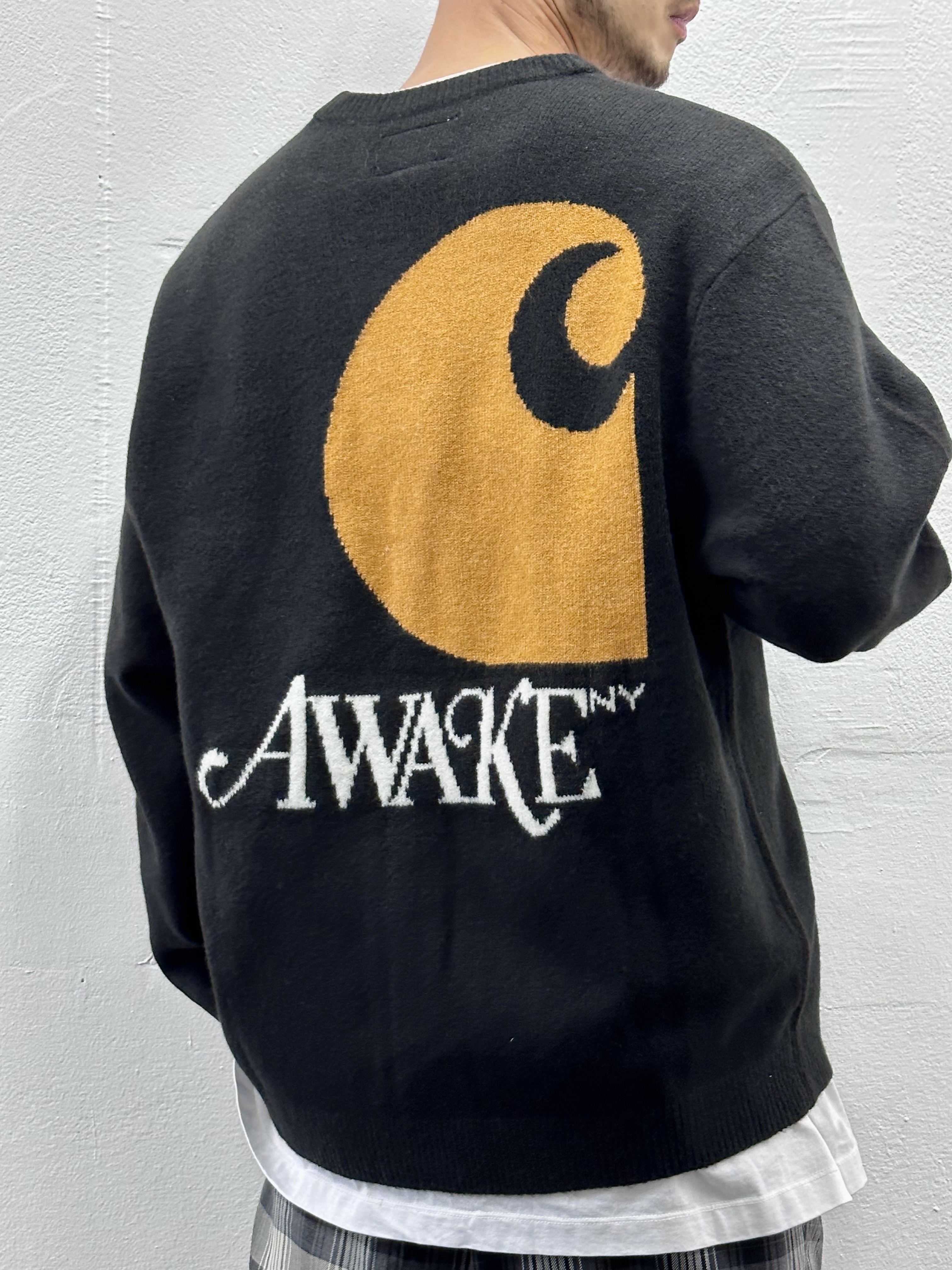 Carhartt WIP x Awake NY Cardigan Black 착용 스타일
