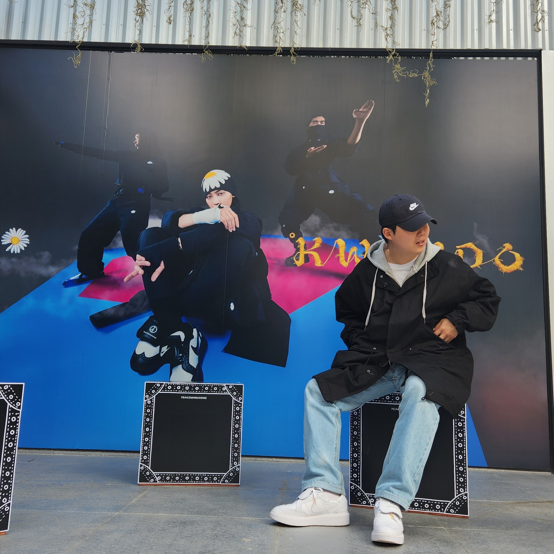 Nike x Peaceminusone Kwondo1 White, Nike Heritage 86 Futura Washed Cap Black White 착용 스타일