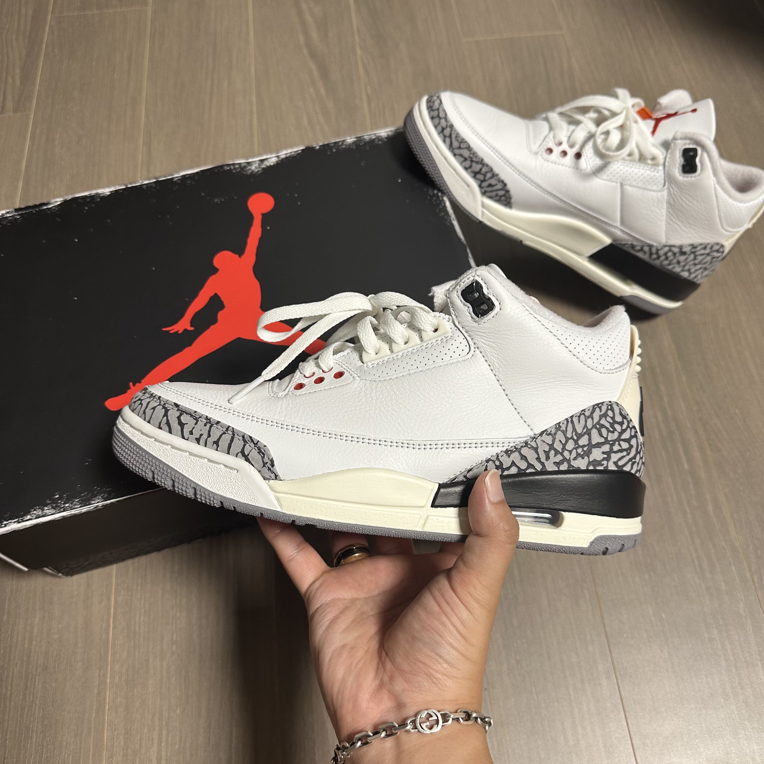Jordan 3 Retro White Cement Reimagined 착용 스타일 - 1