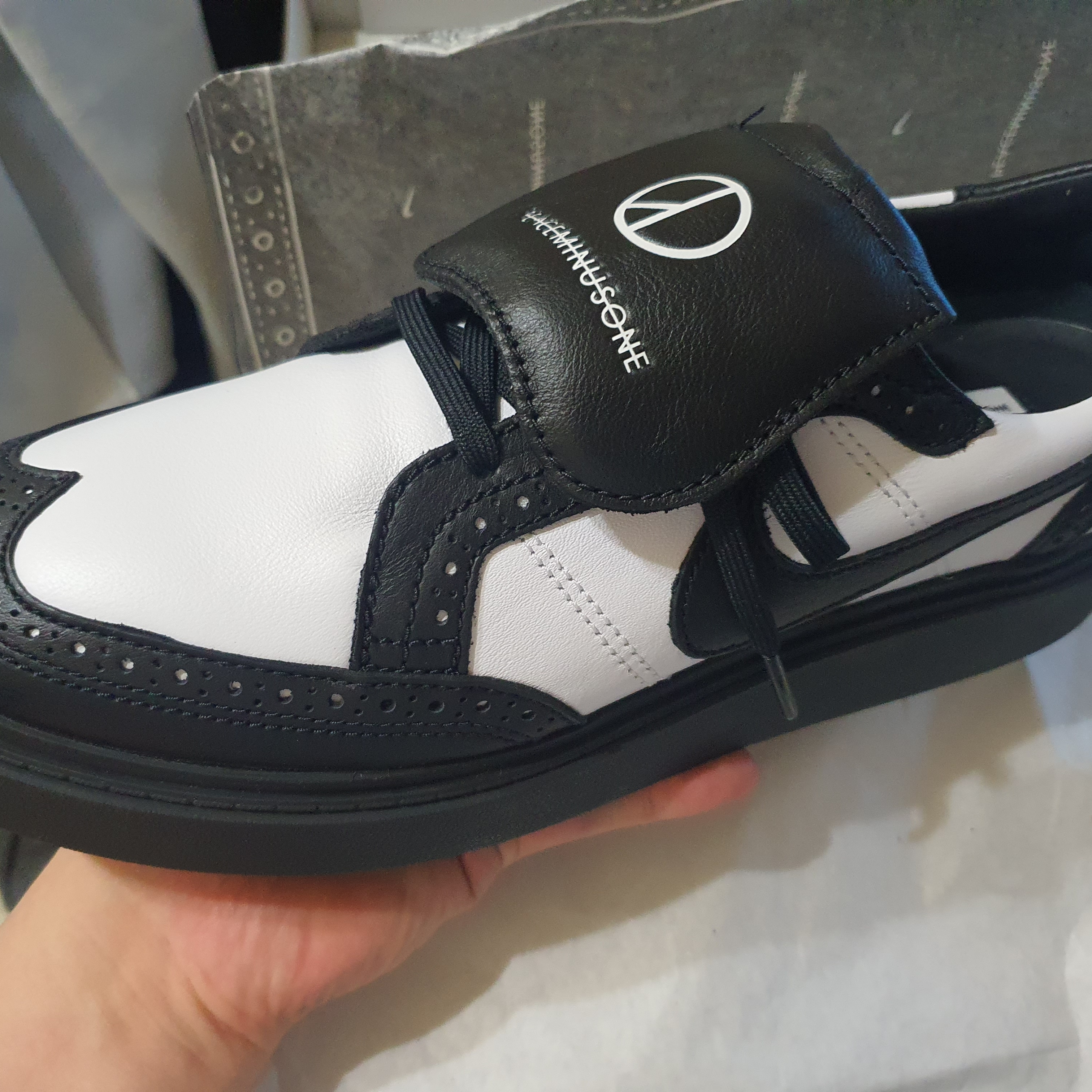 Nike x Peaceminusone Kwondo1 Black and White 착용 스타일